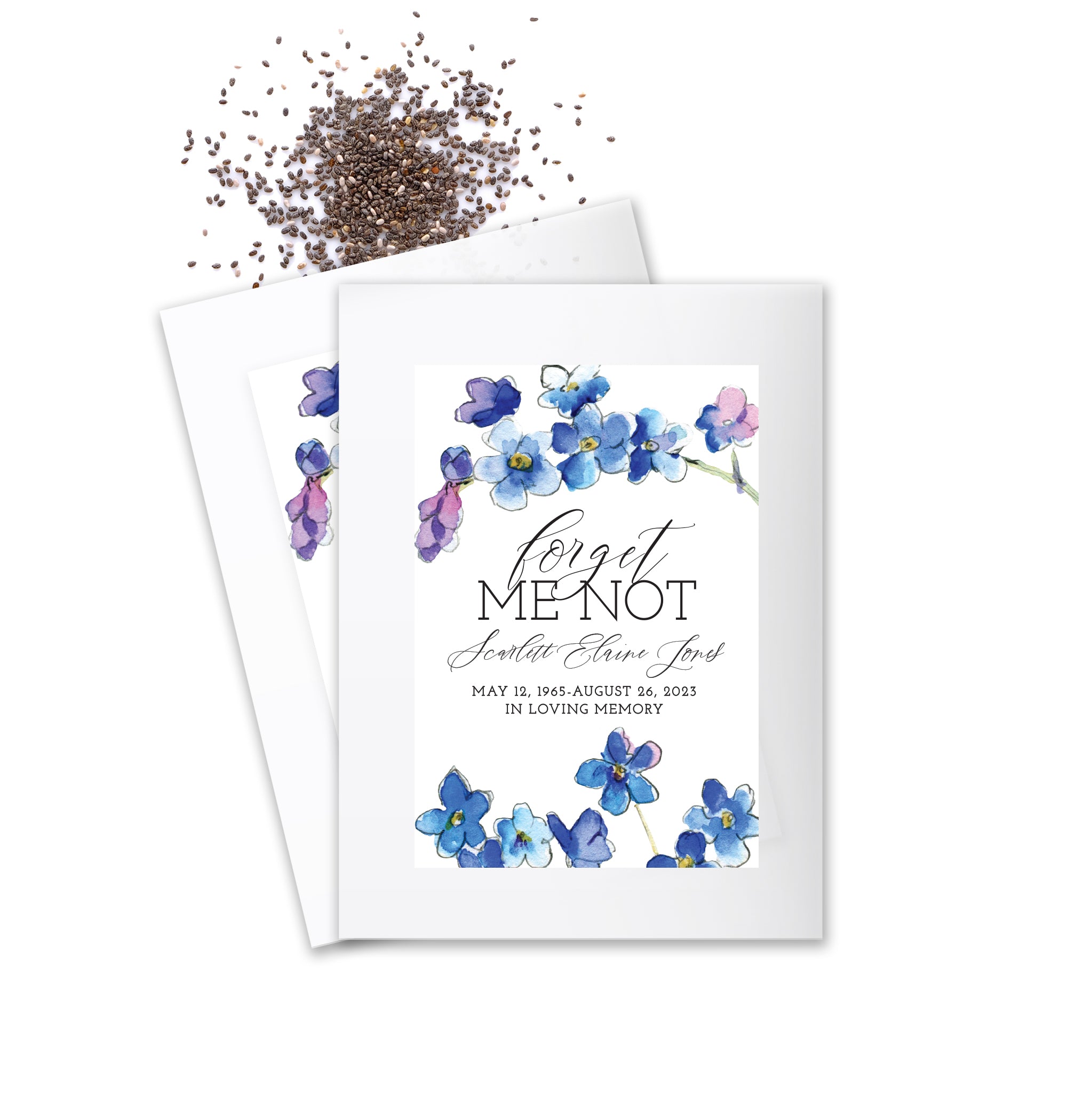 Seed Packets – Forget Me Not Blue Floral