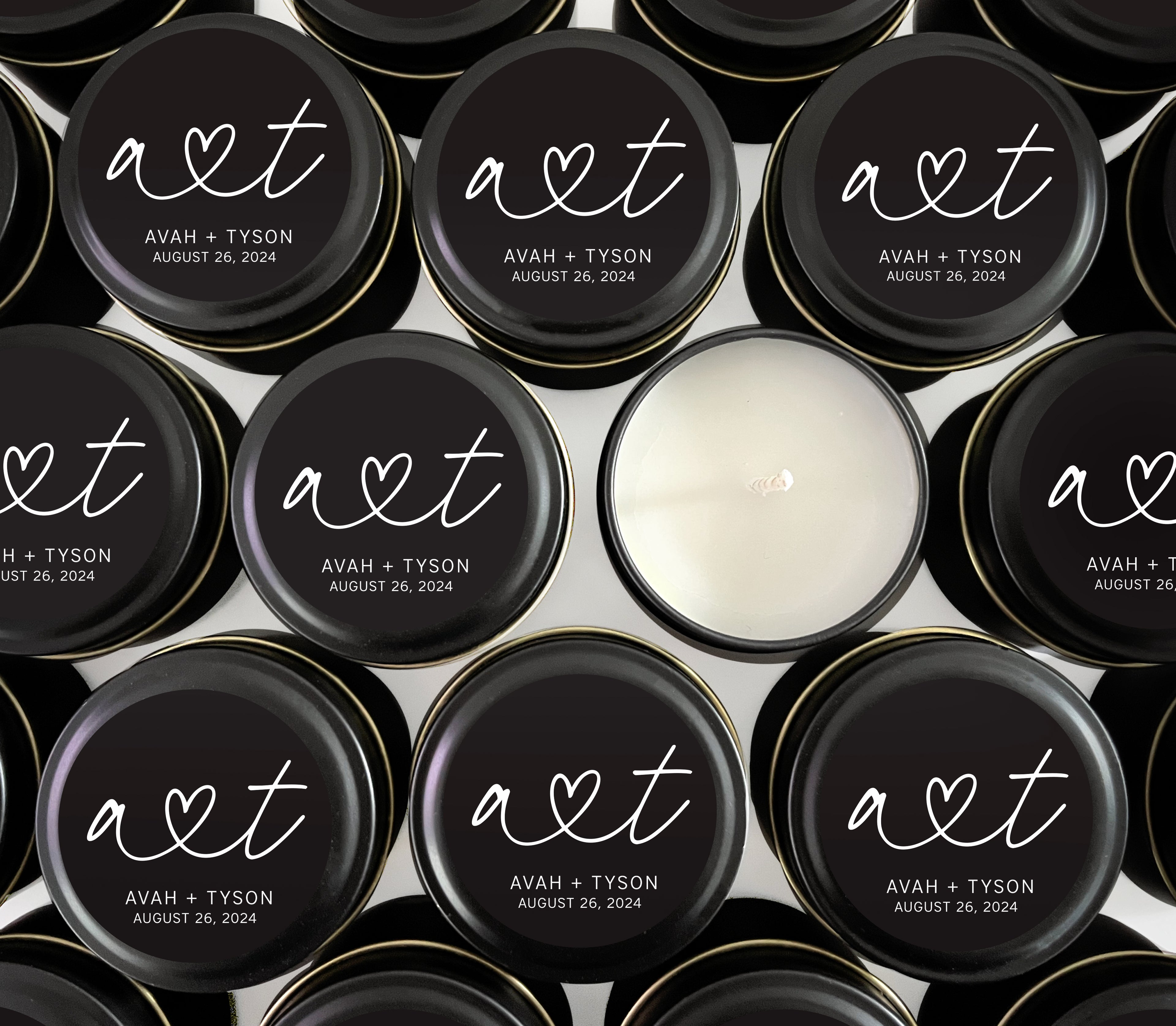 Candles – Heart Initials