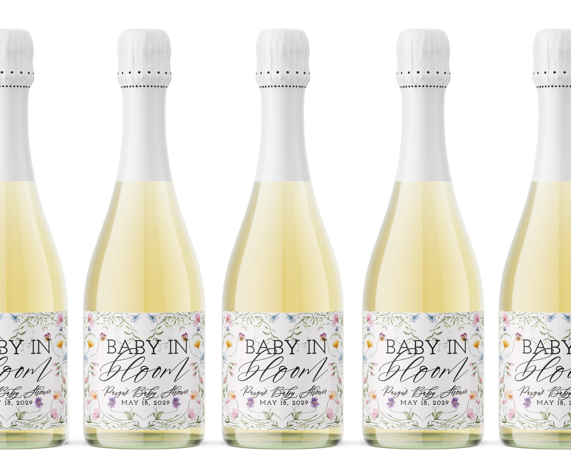 Champagne Labels – Baby In Bloom