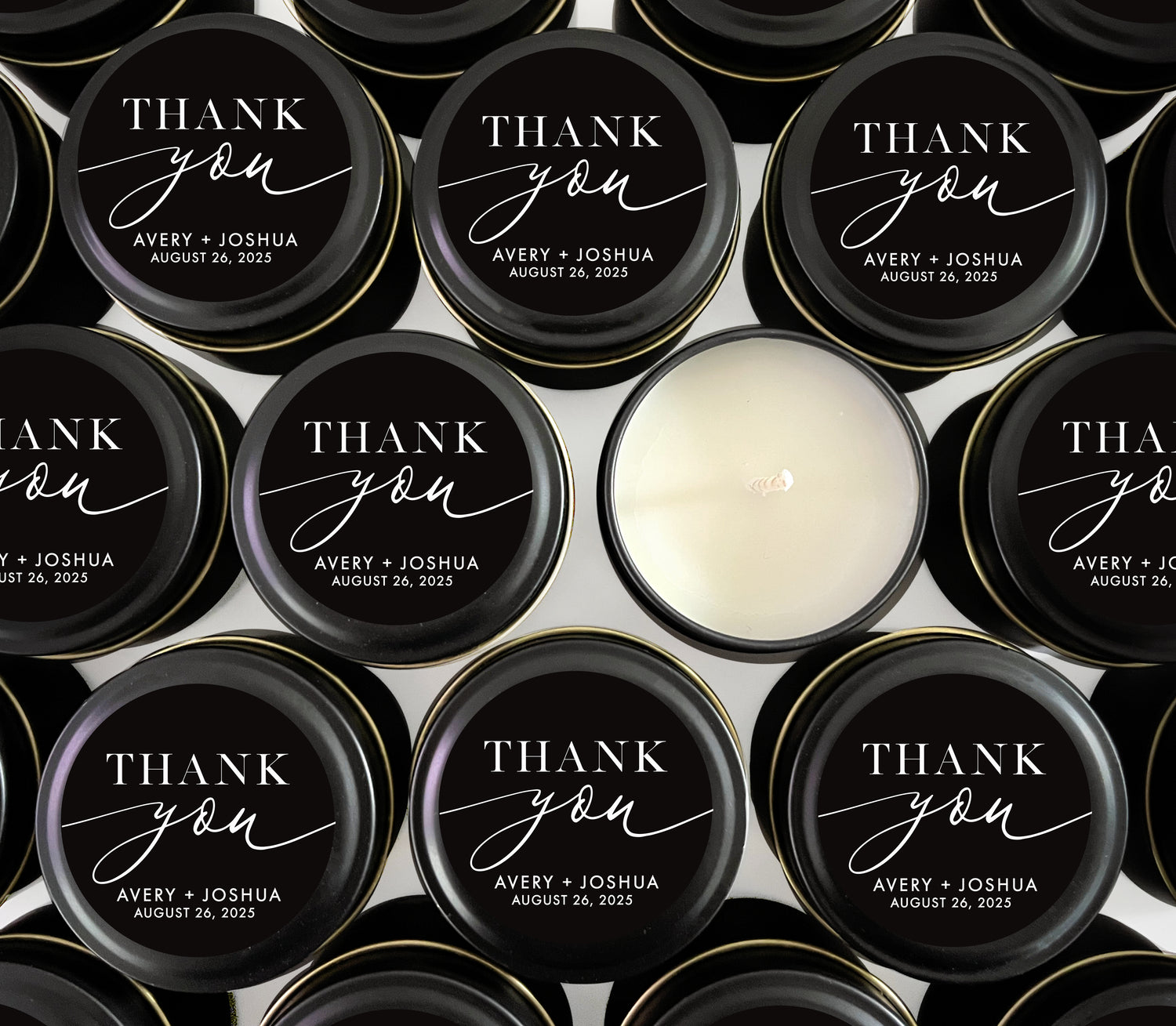 Candles – Thank You – Black