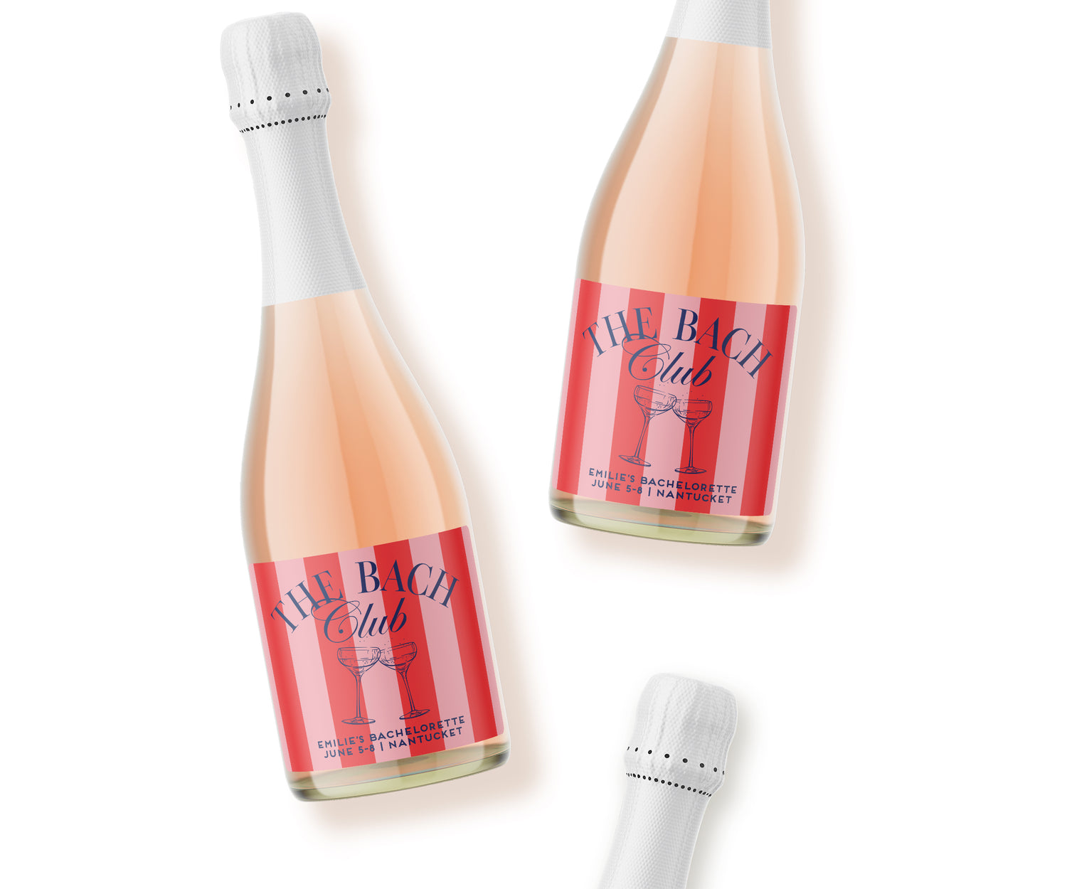 Champagne Labels – Bach Club Pink & Red