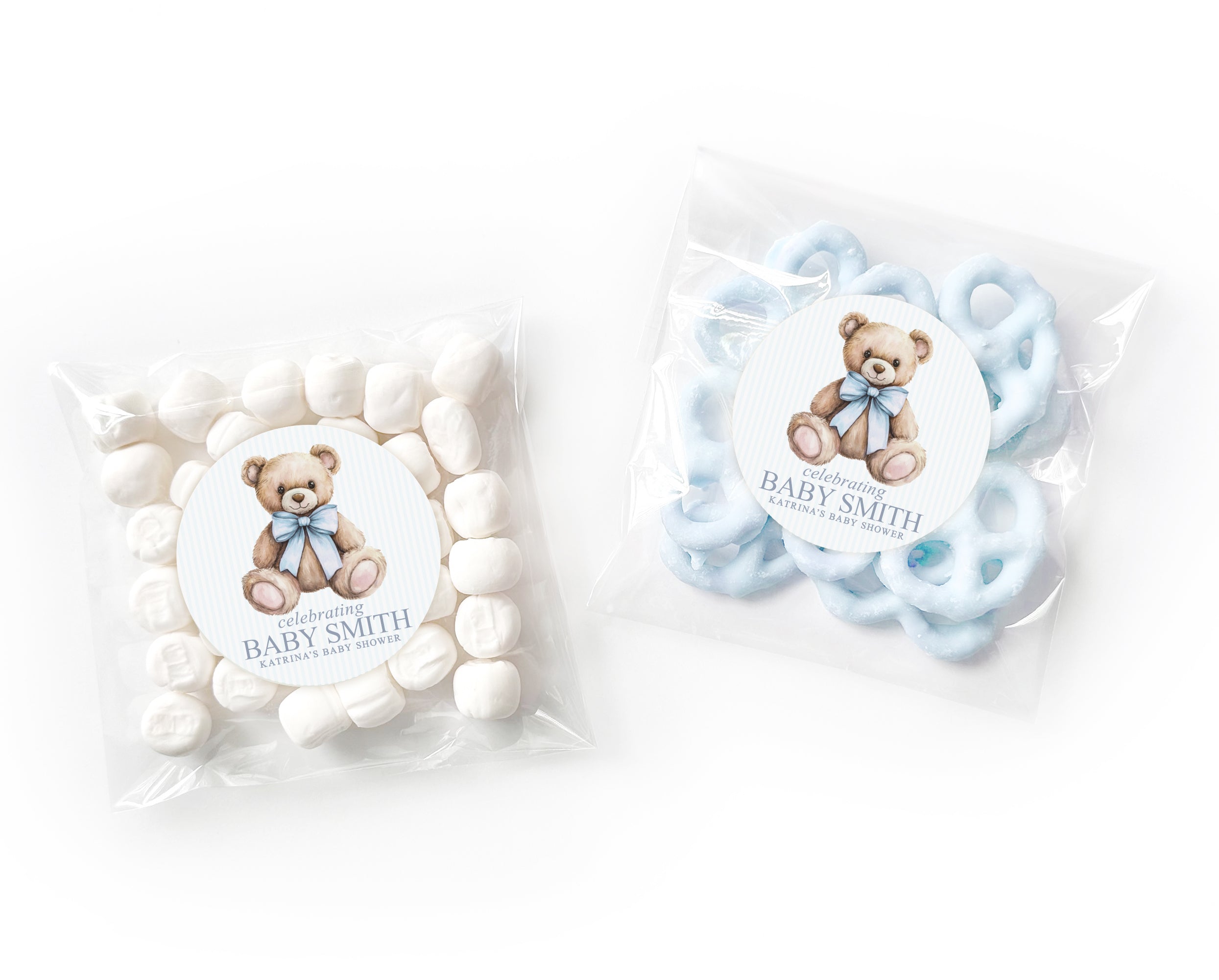 Favor Bags – Elegant Bear Blue