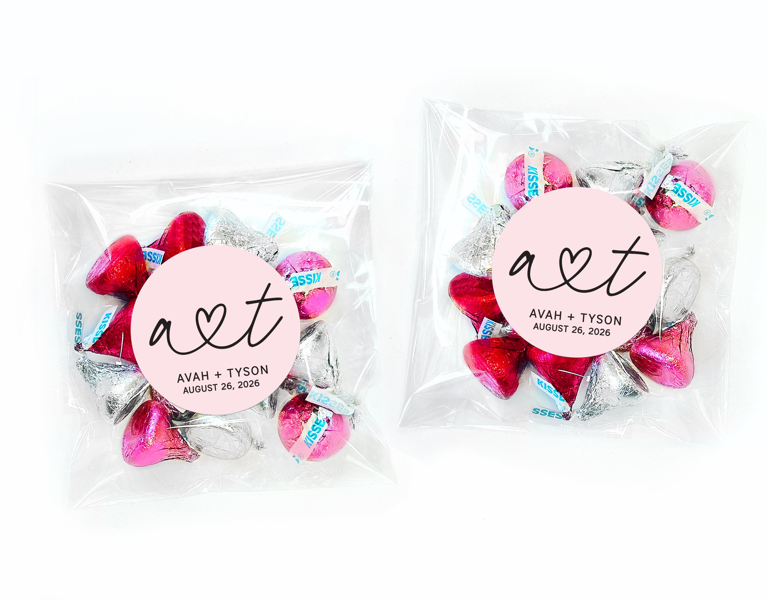 Favor Bags – Heart Initials