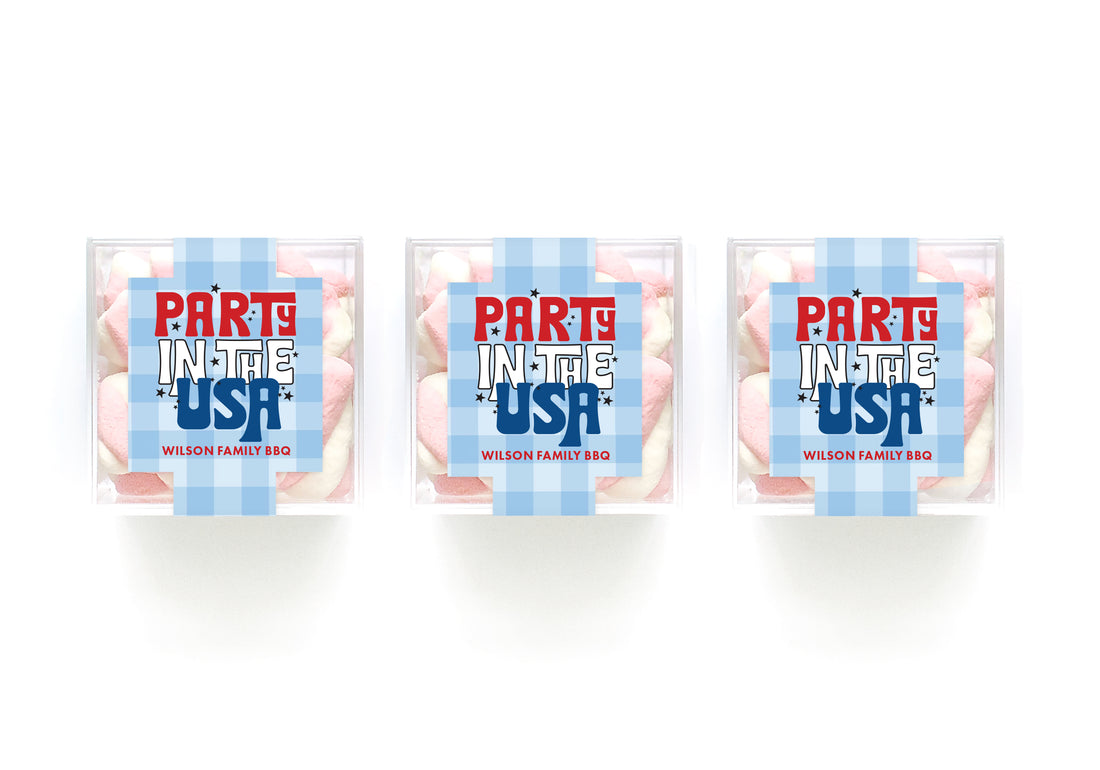 Clear Cubes – Party Plaid