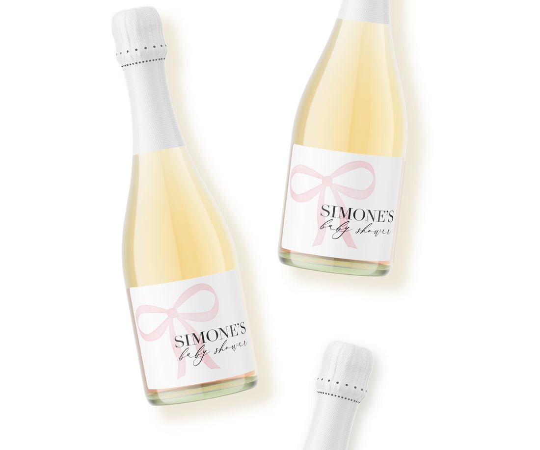 Champagne Labels – Baby Bow