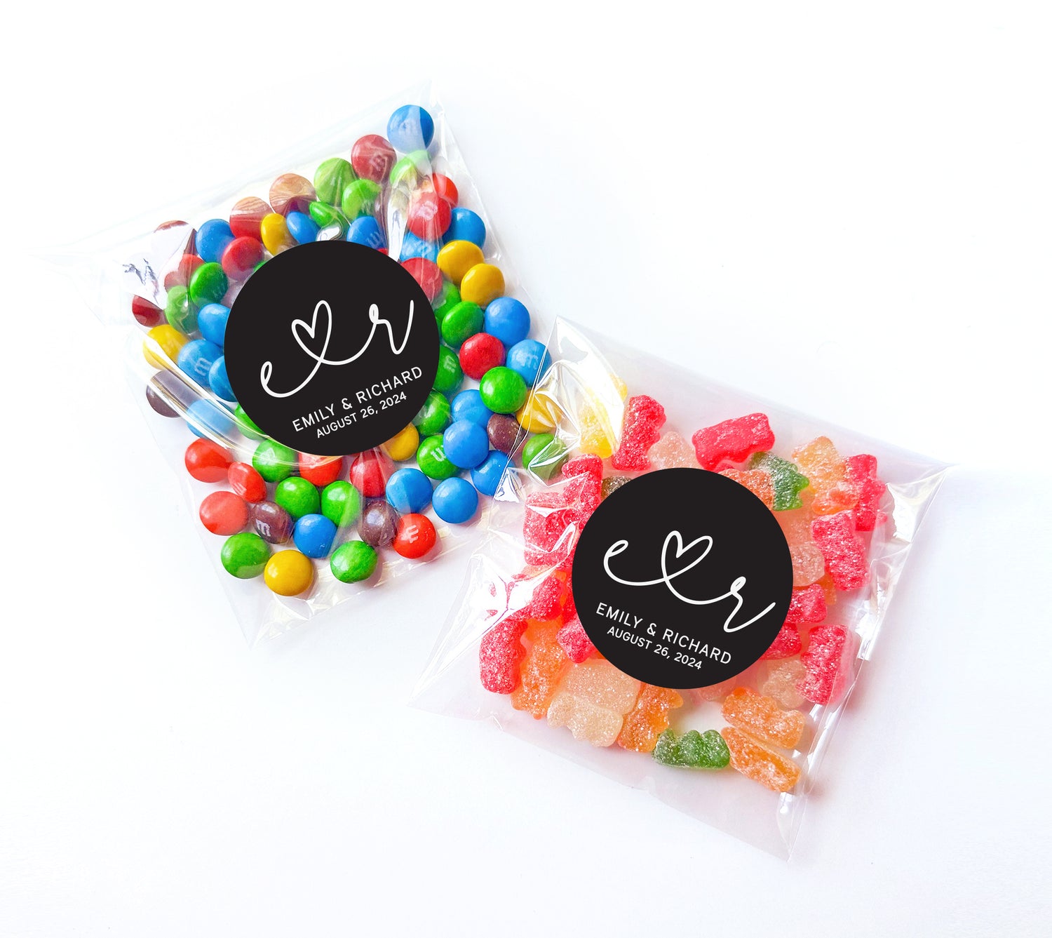 Favor Bags – Heart Initials