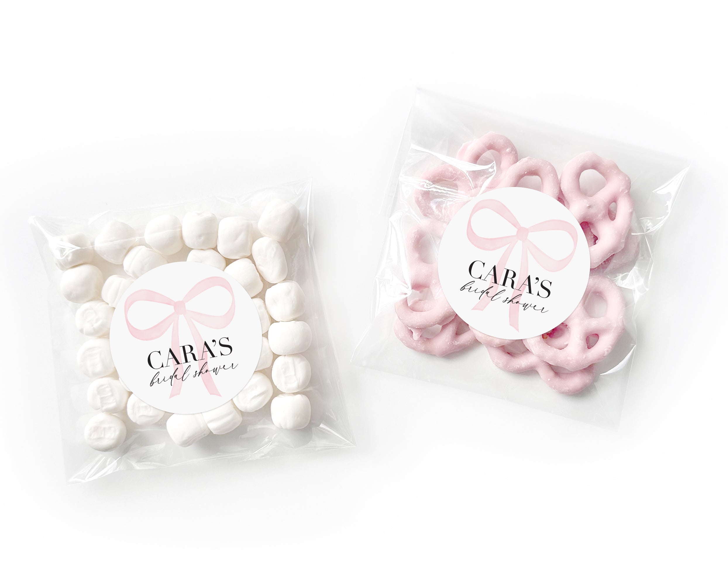 Labels – Bridal Shower Stickers - Bow
