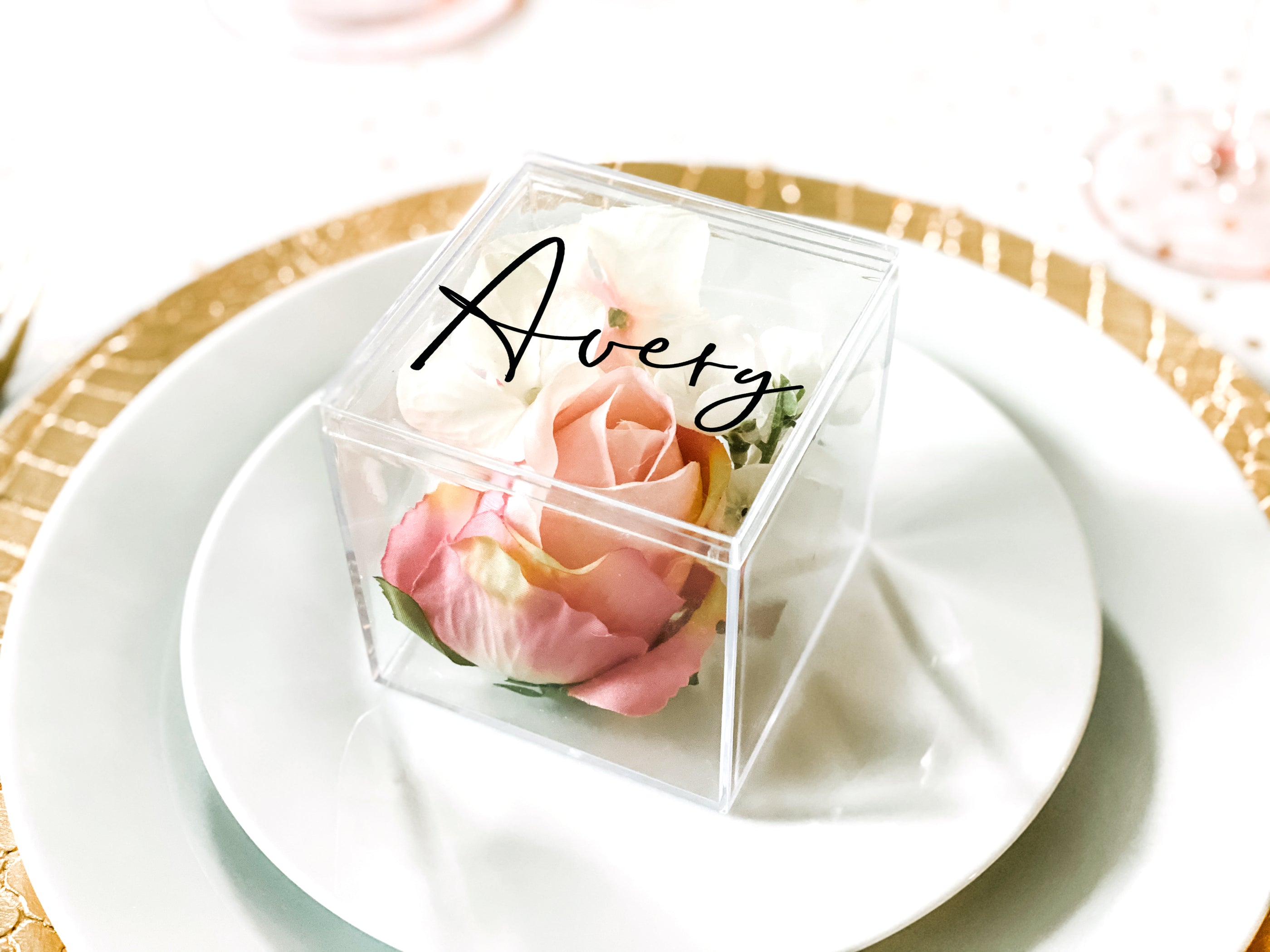 Clear Cubes – Large Cube + Name