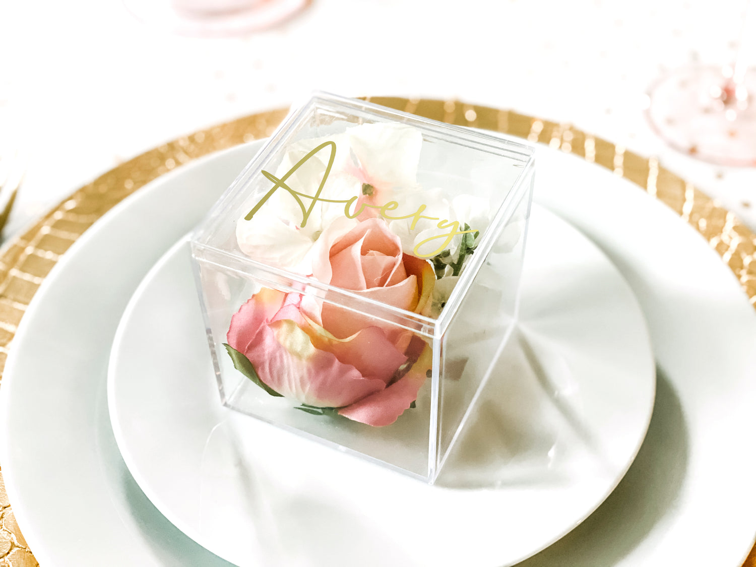 Clear Cubes – Large Cube + Name