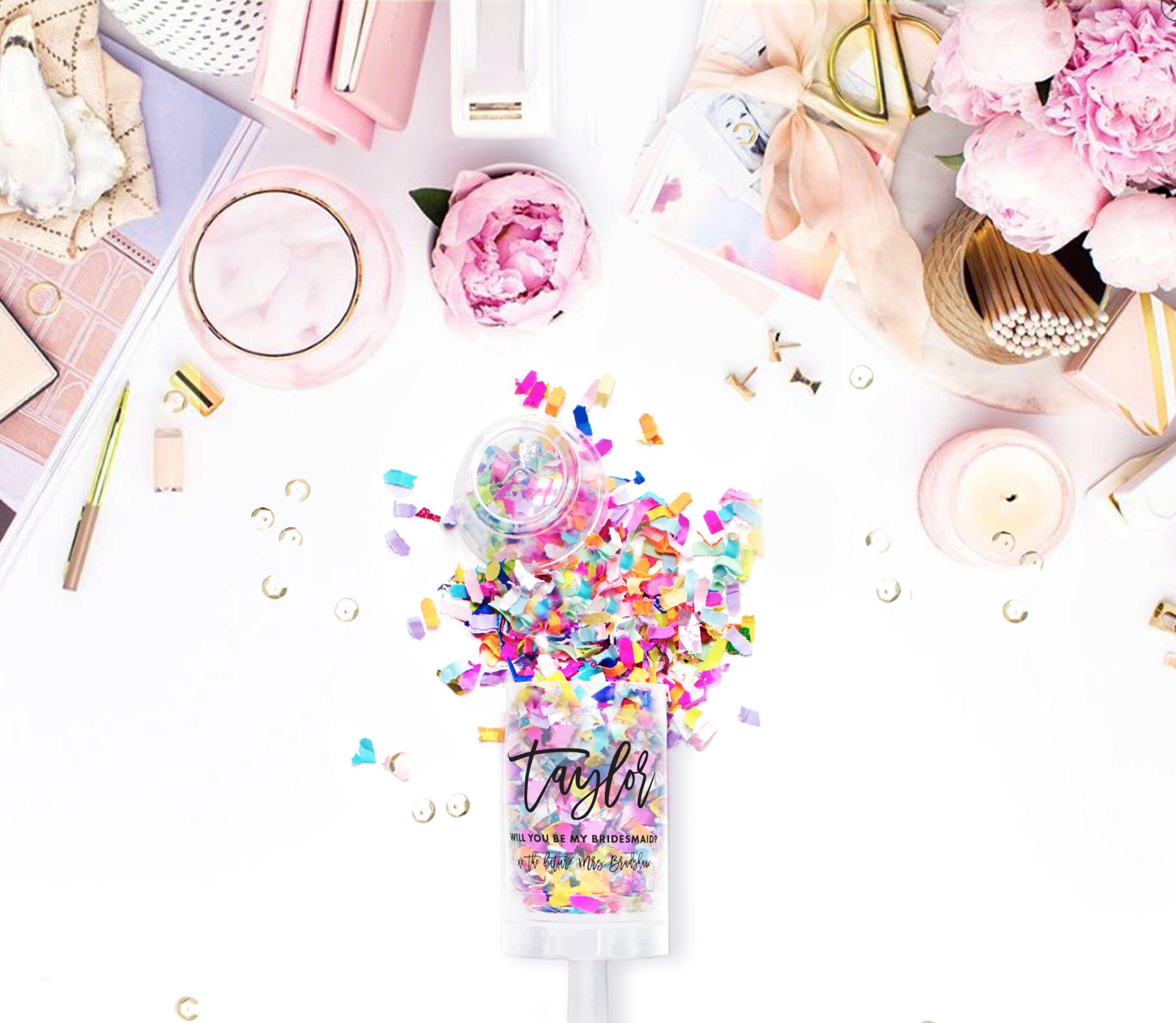 Confetti Poppers – Bridal Party - Will You Be My