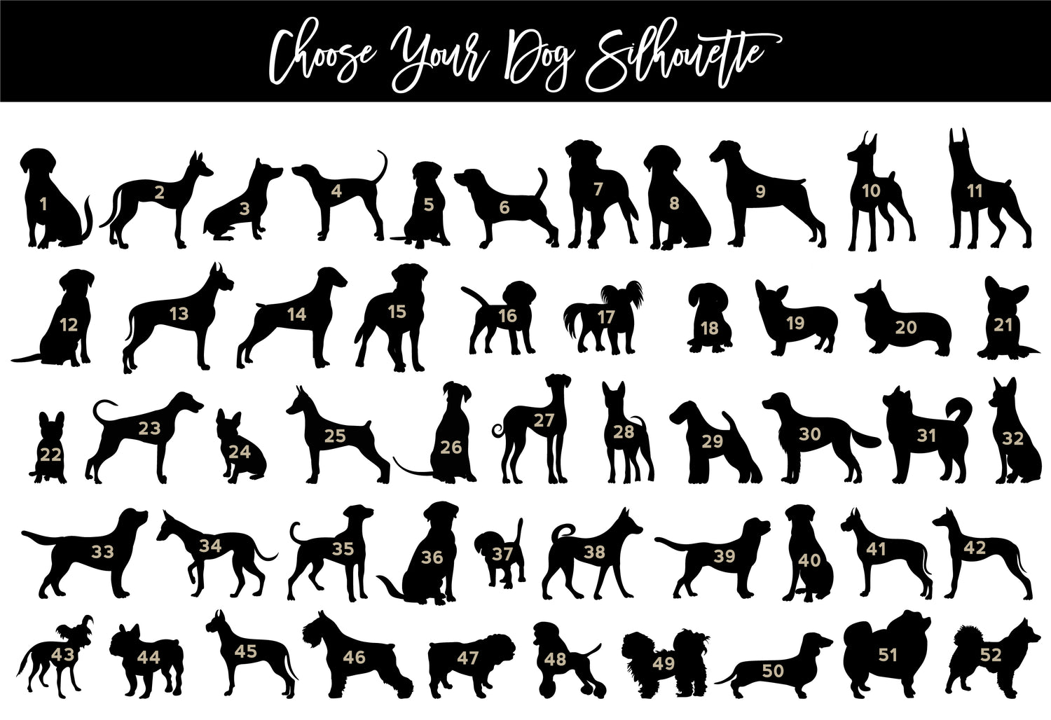 Matches – Dog Silhouette