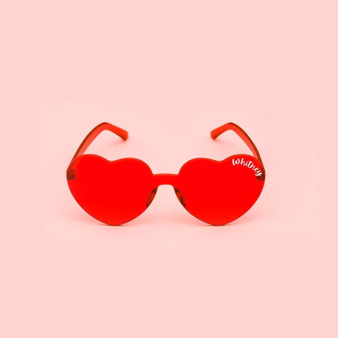 Sunglasses – Red Heart + Name