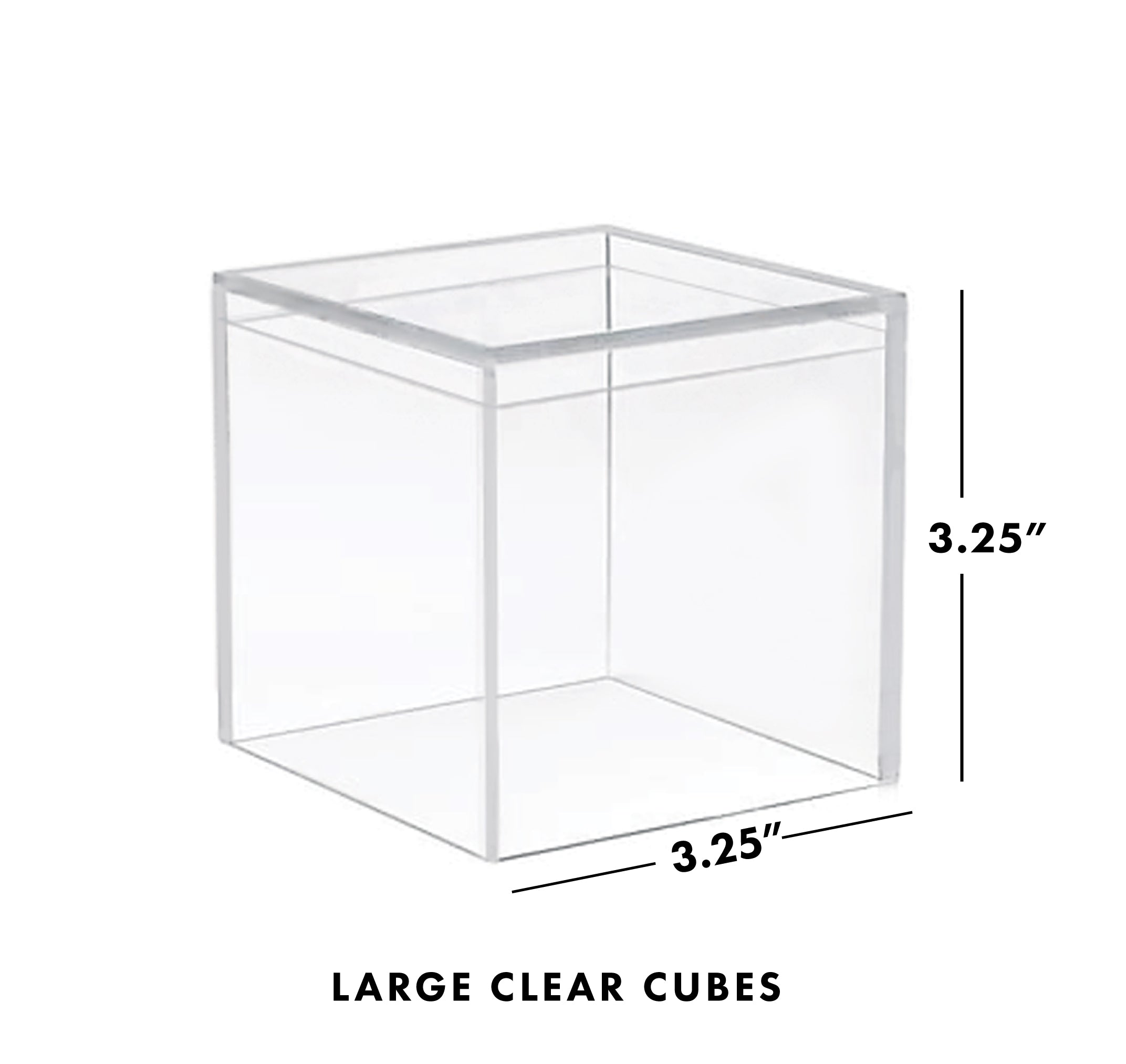 Clear Cubes – Large Cube + Name