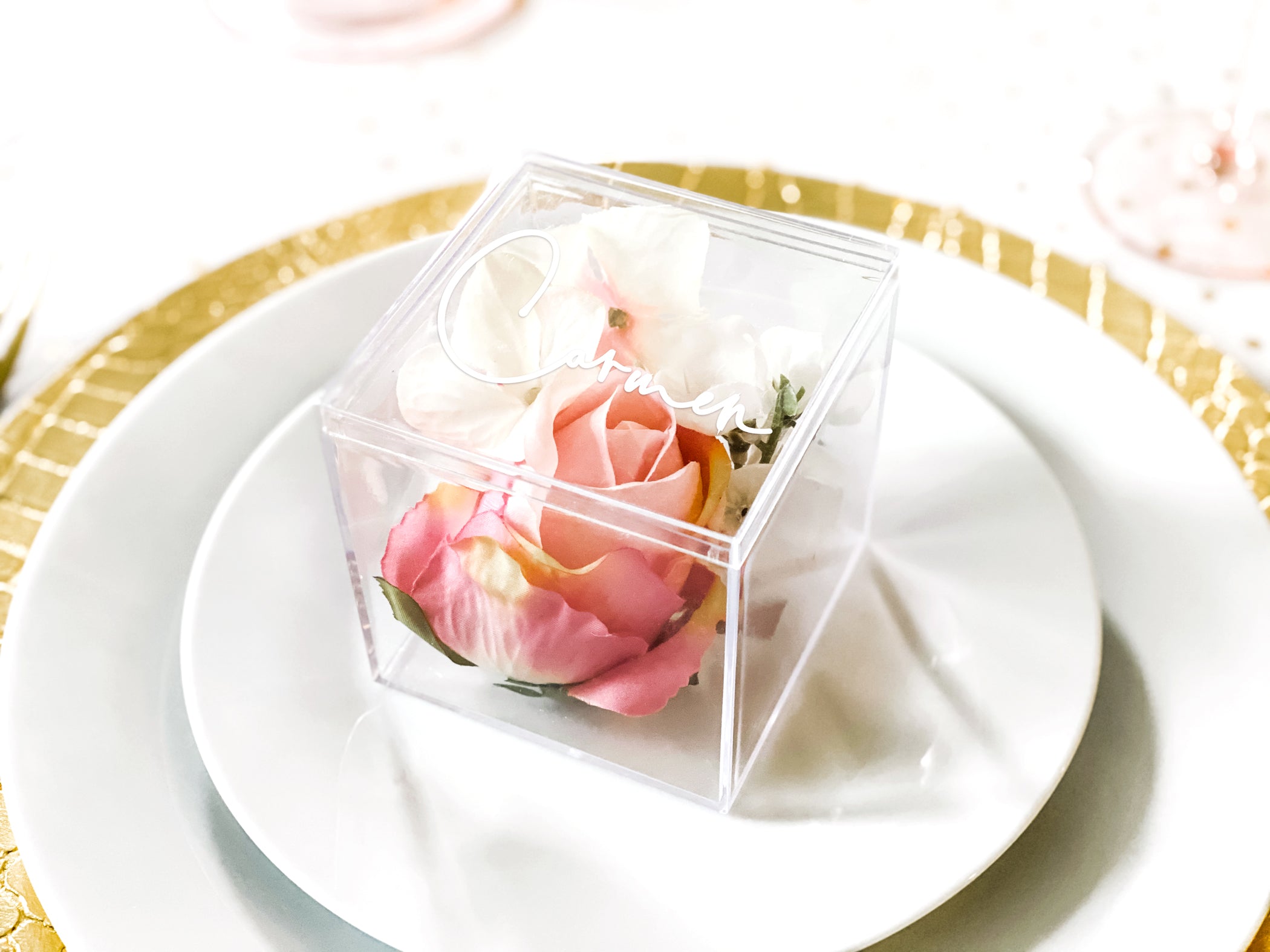 Clear Cubes – Large Cube + Name