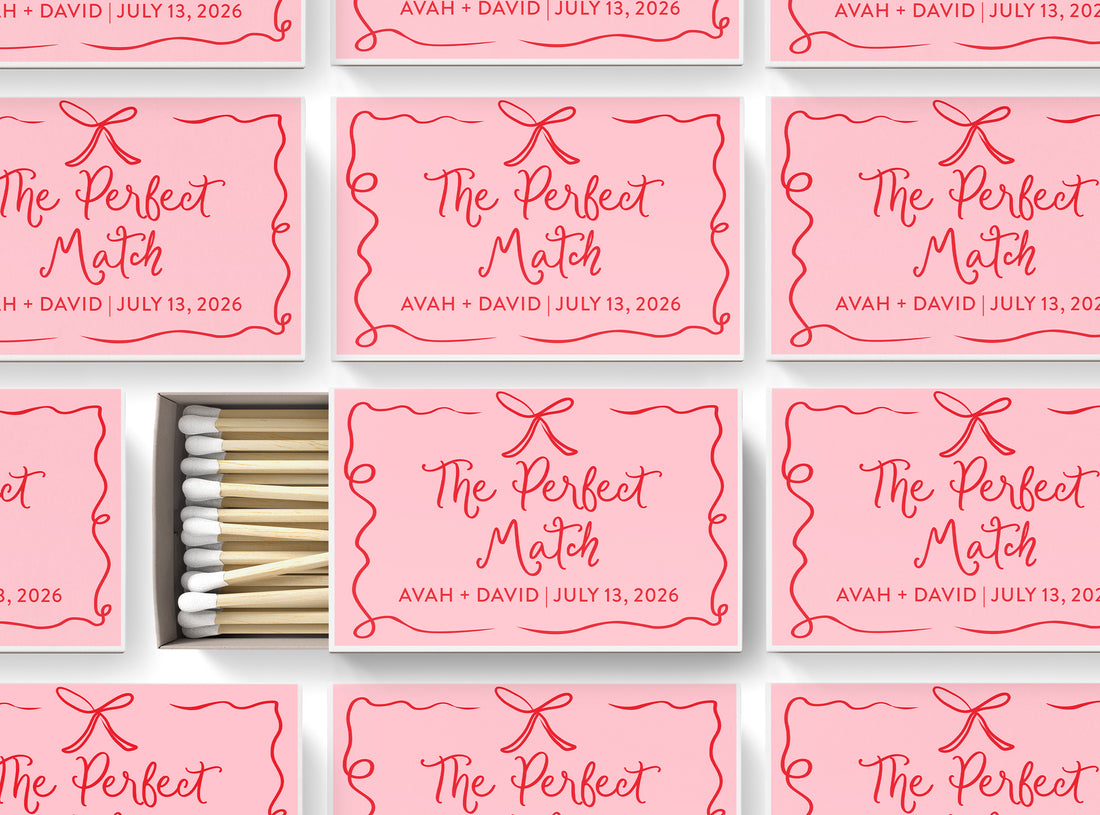 Matches – Ribbon & Bow Perfect Match - Pink & Red