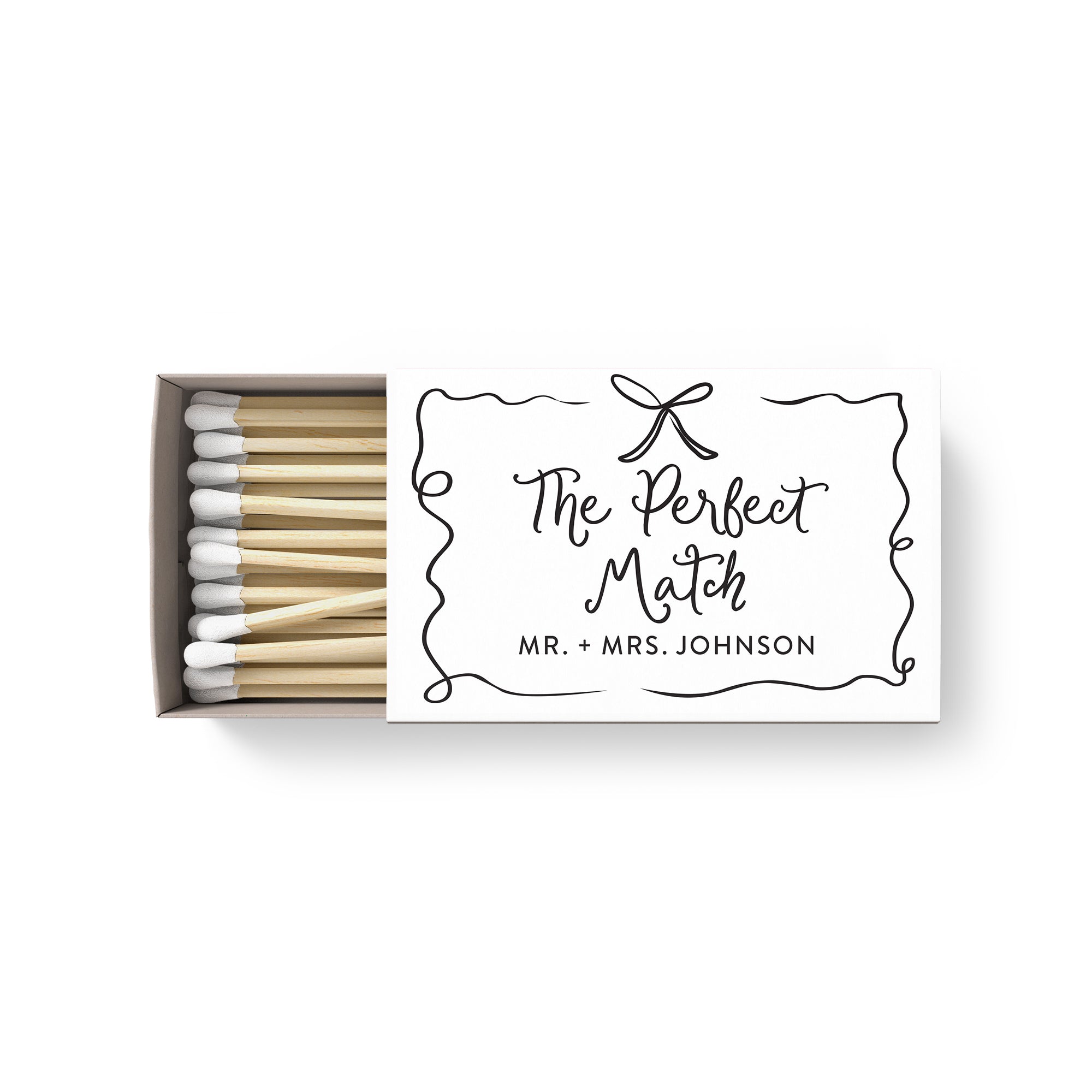 Matches – Ribbon & Bow Perfect Match - White & Black