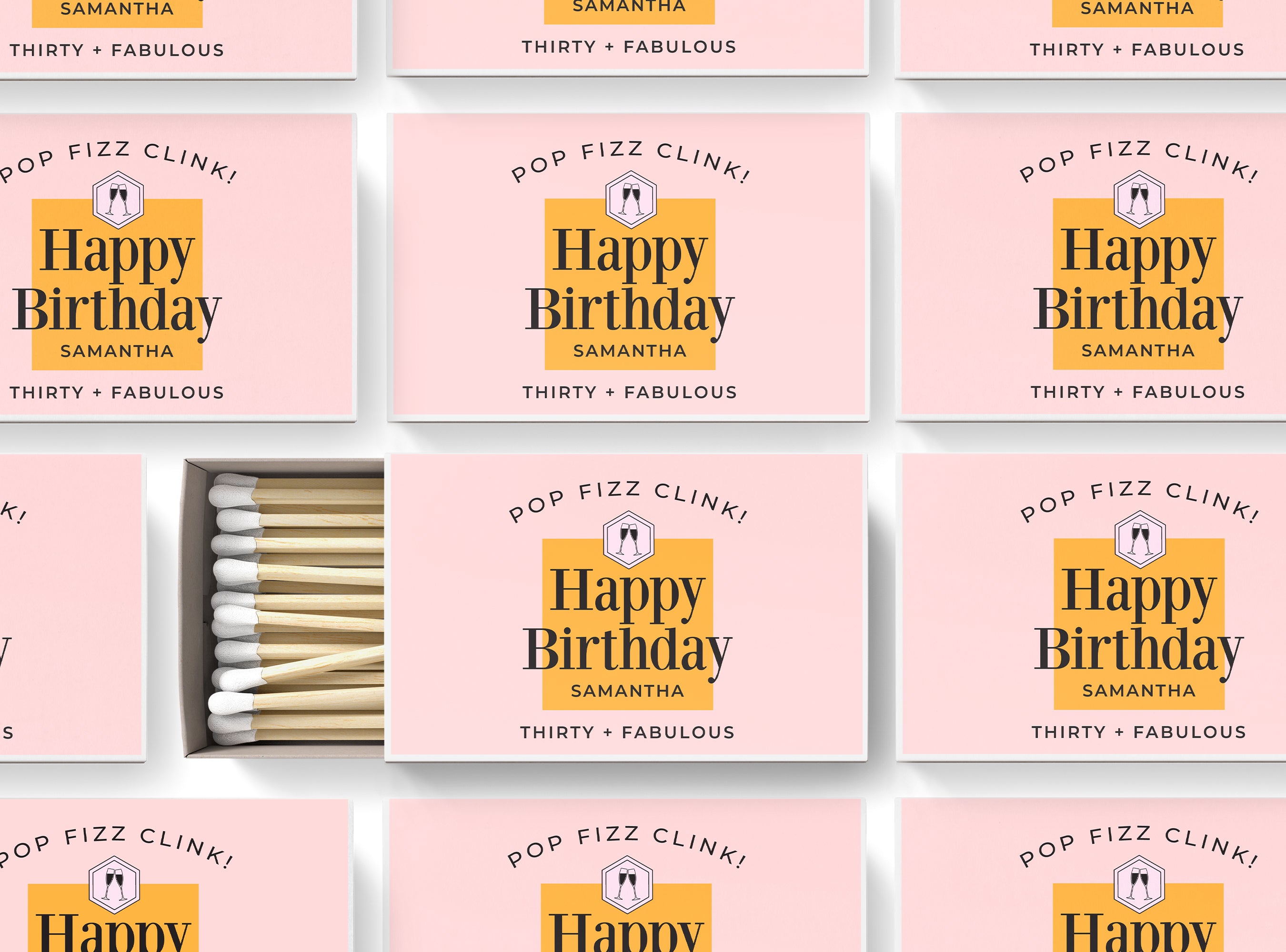 Matches – Champagne Birthday