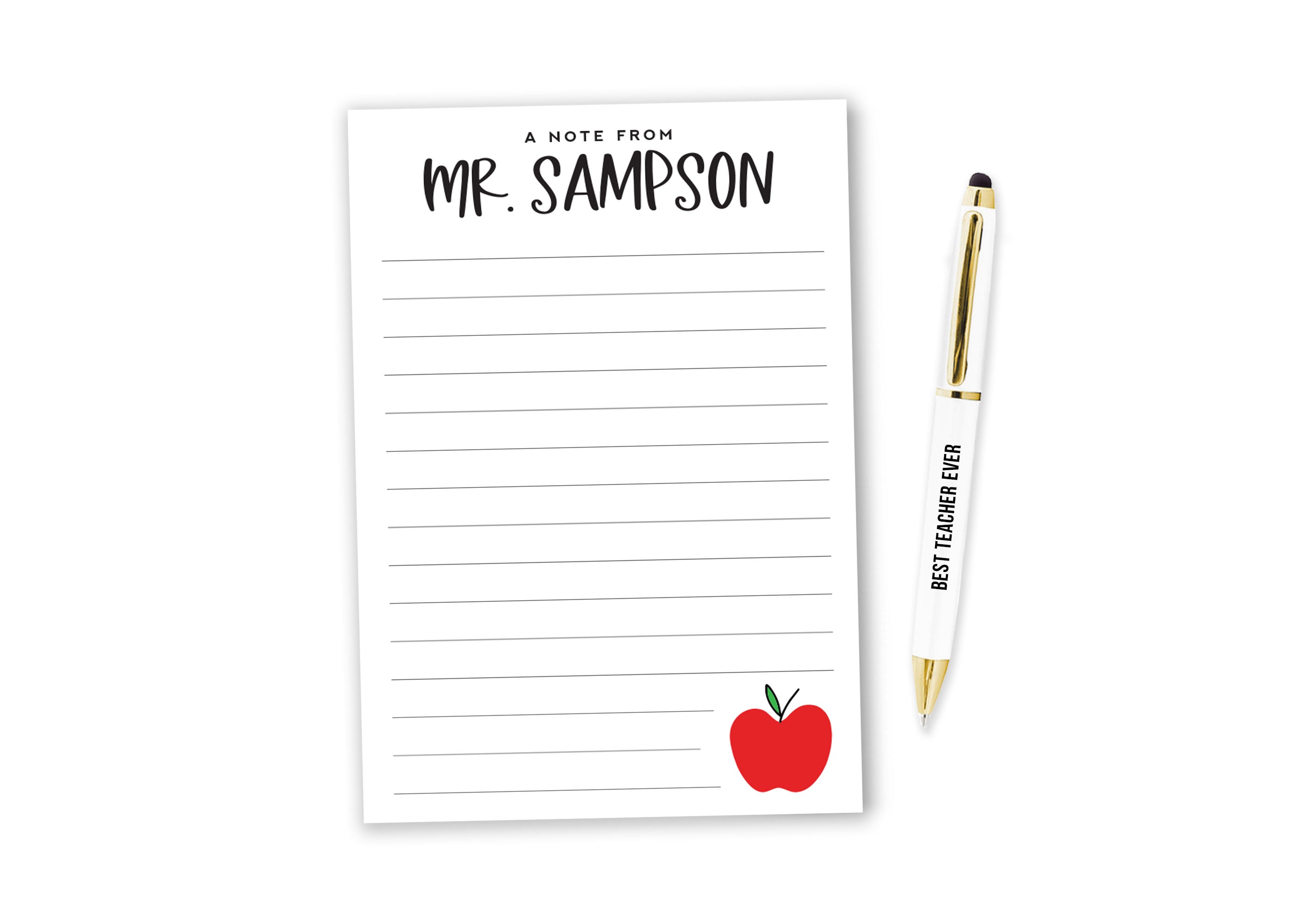 Notepads – Teacher Apple