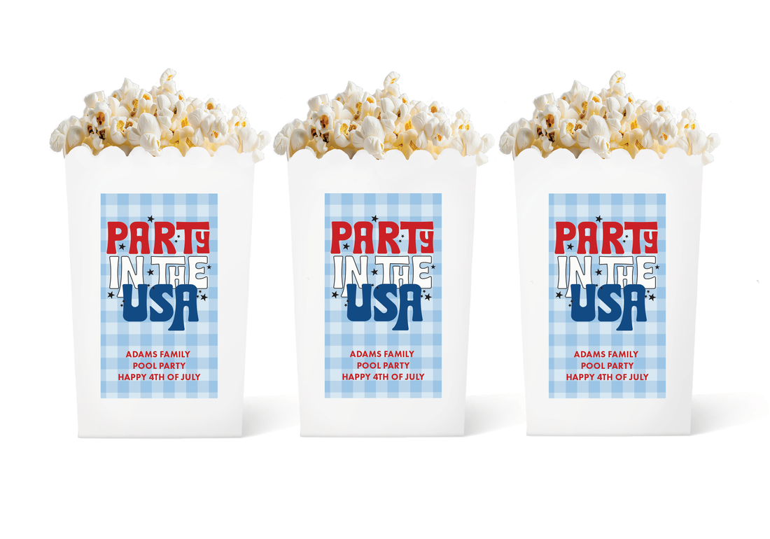 Popcorn Box – Party Plaid