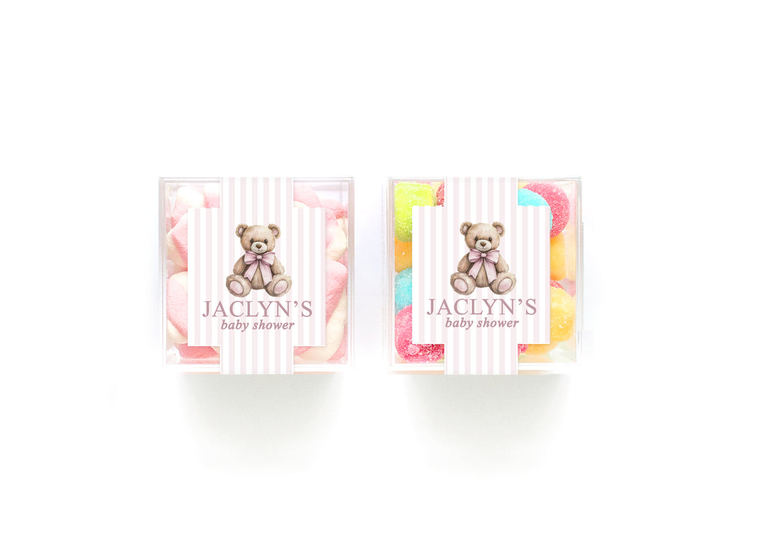 Clear Cubes – Elegant Bear - Pink
