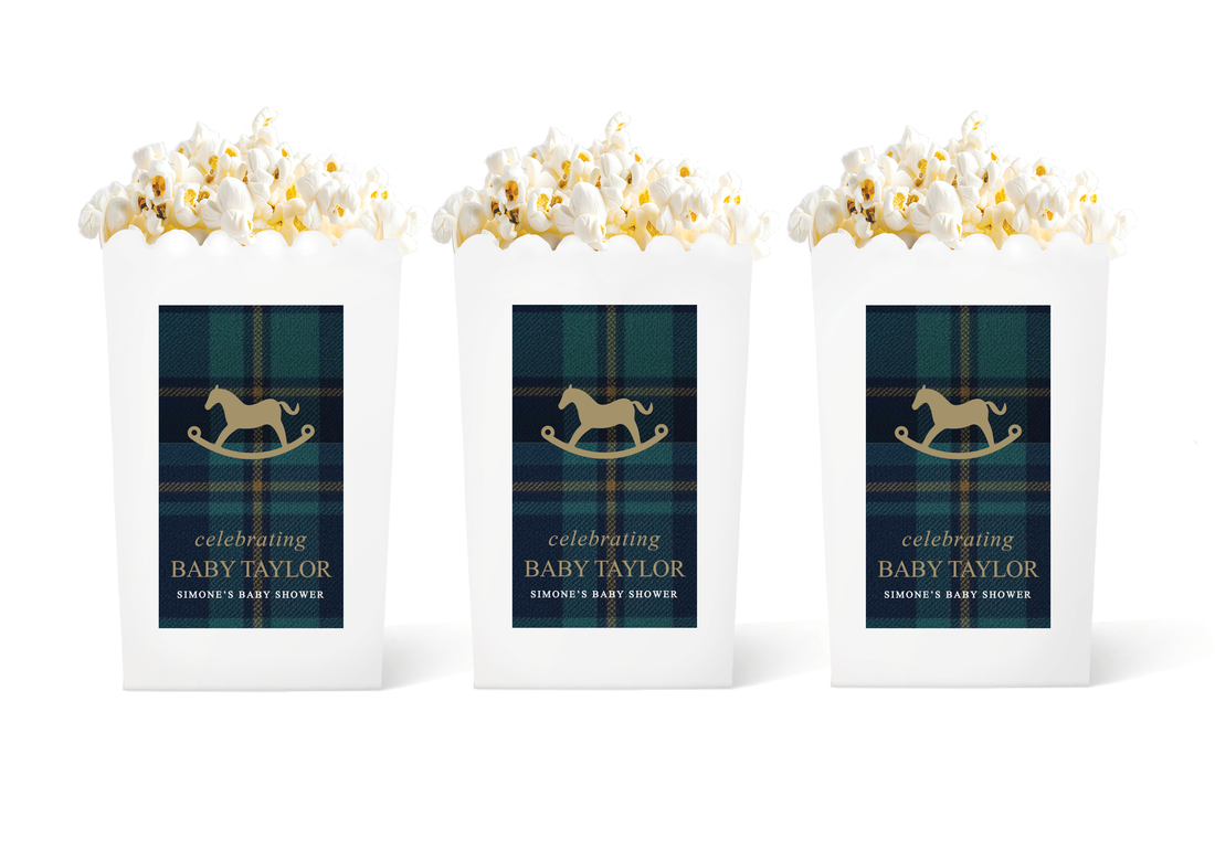 Popcorn Box – Rocking Horse – Plaid
