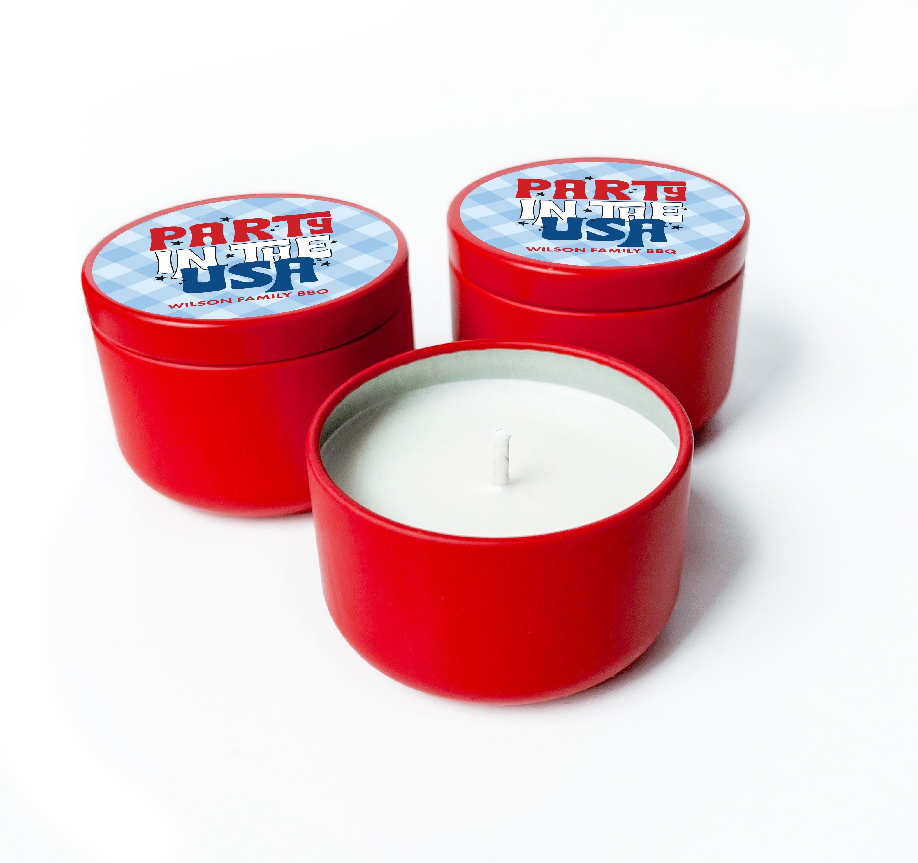 Candles – Party Plaid
