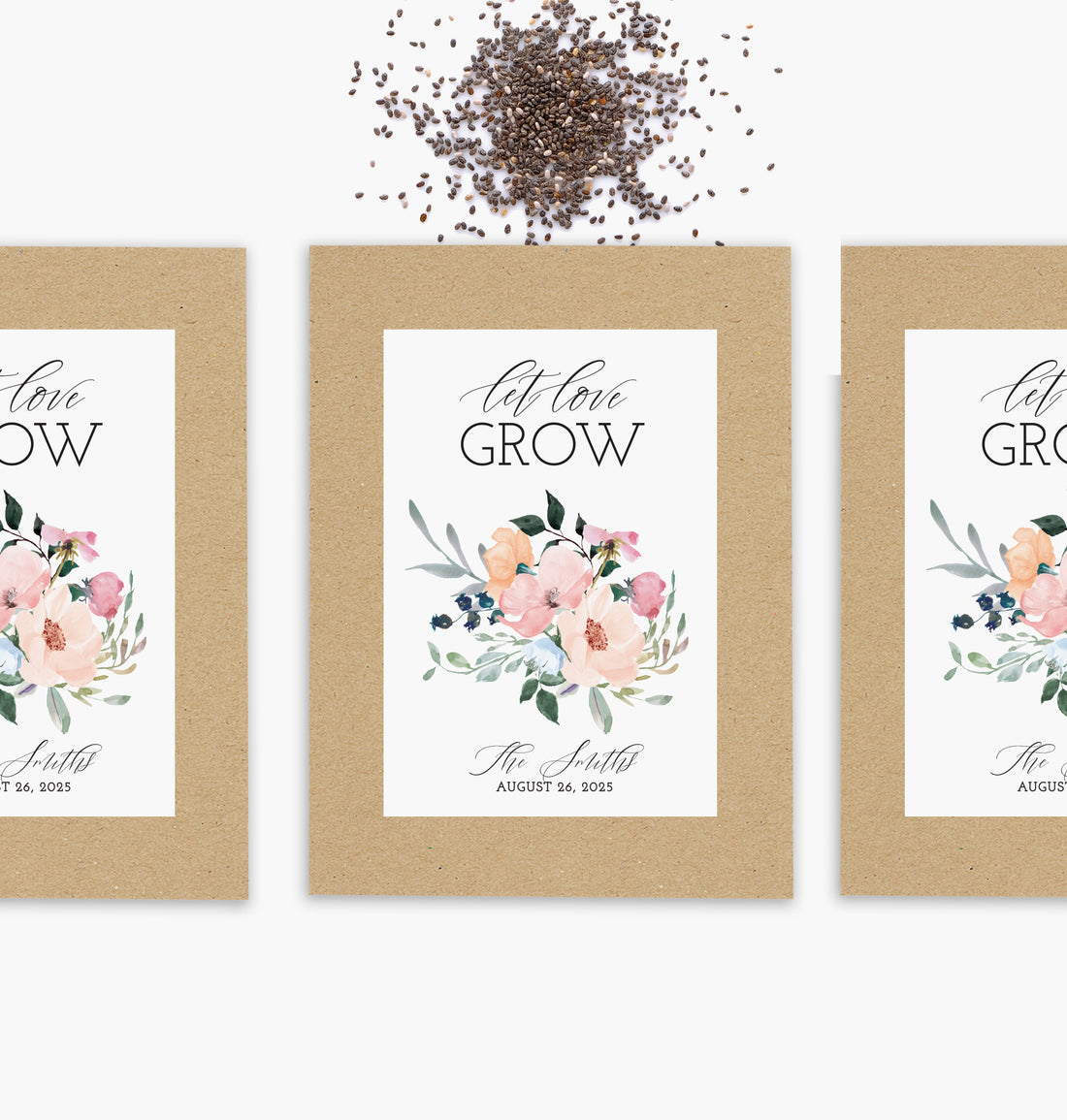 Seed Packets – Let Love Grow Watercolor