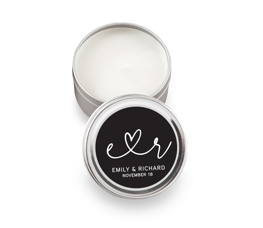 Candles – Heart Initials