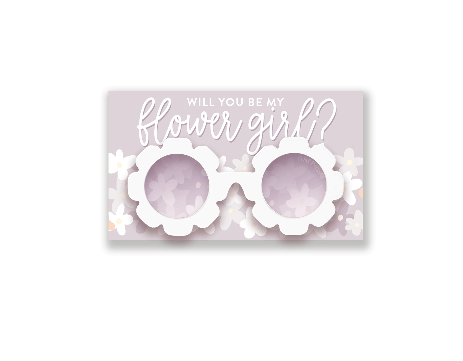 Sunglasses – Will You Be Flower Girl Purple & White
