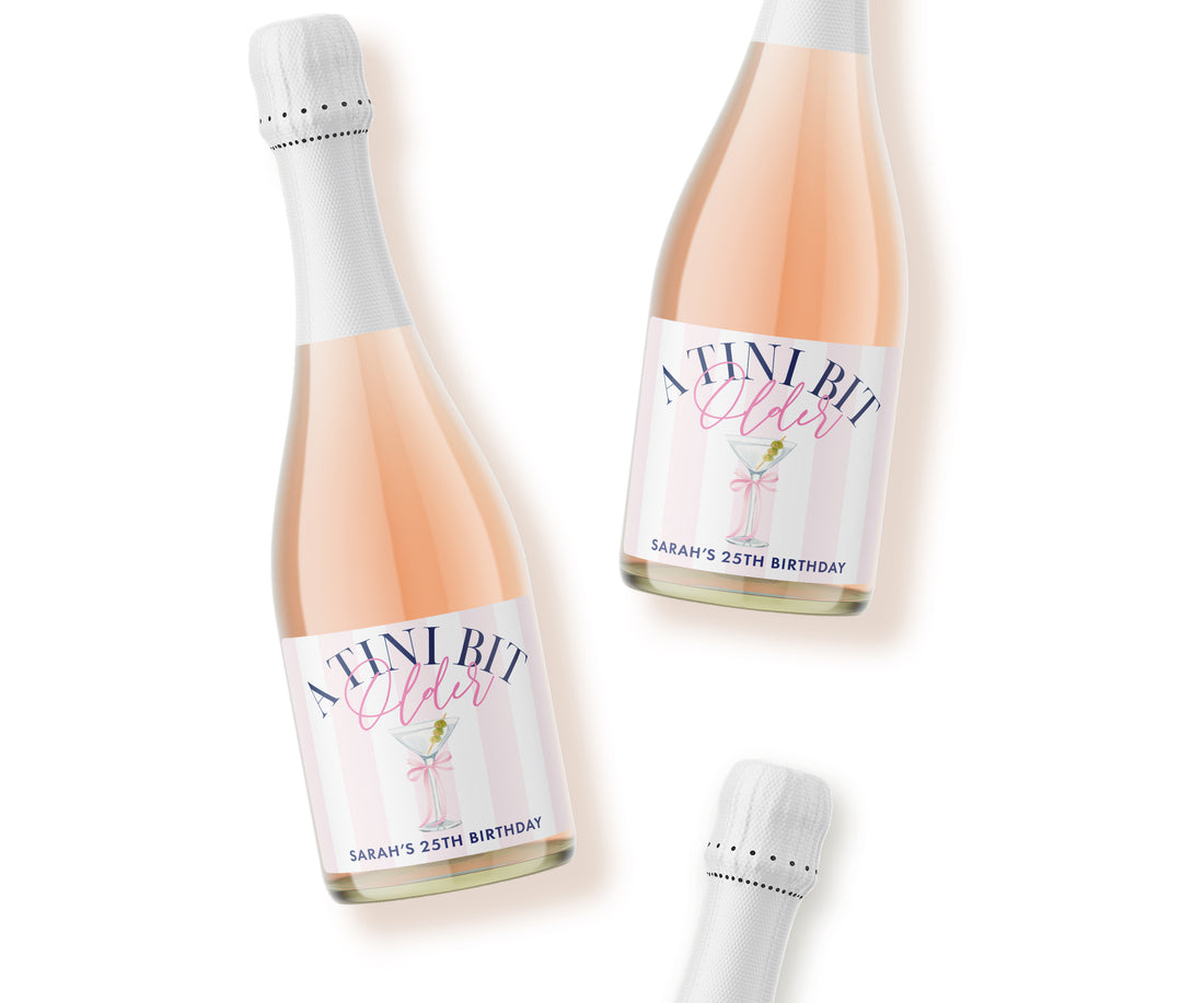Champagne Labels – A Tini Bit Older Pink