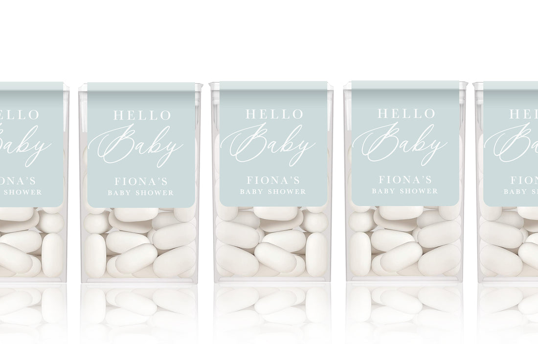 Tic-Tac Labels – Hello Baby