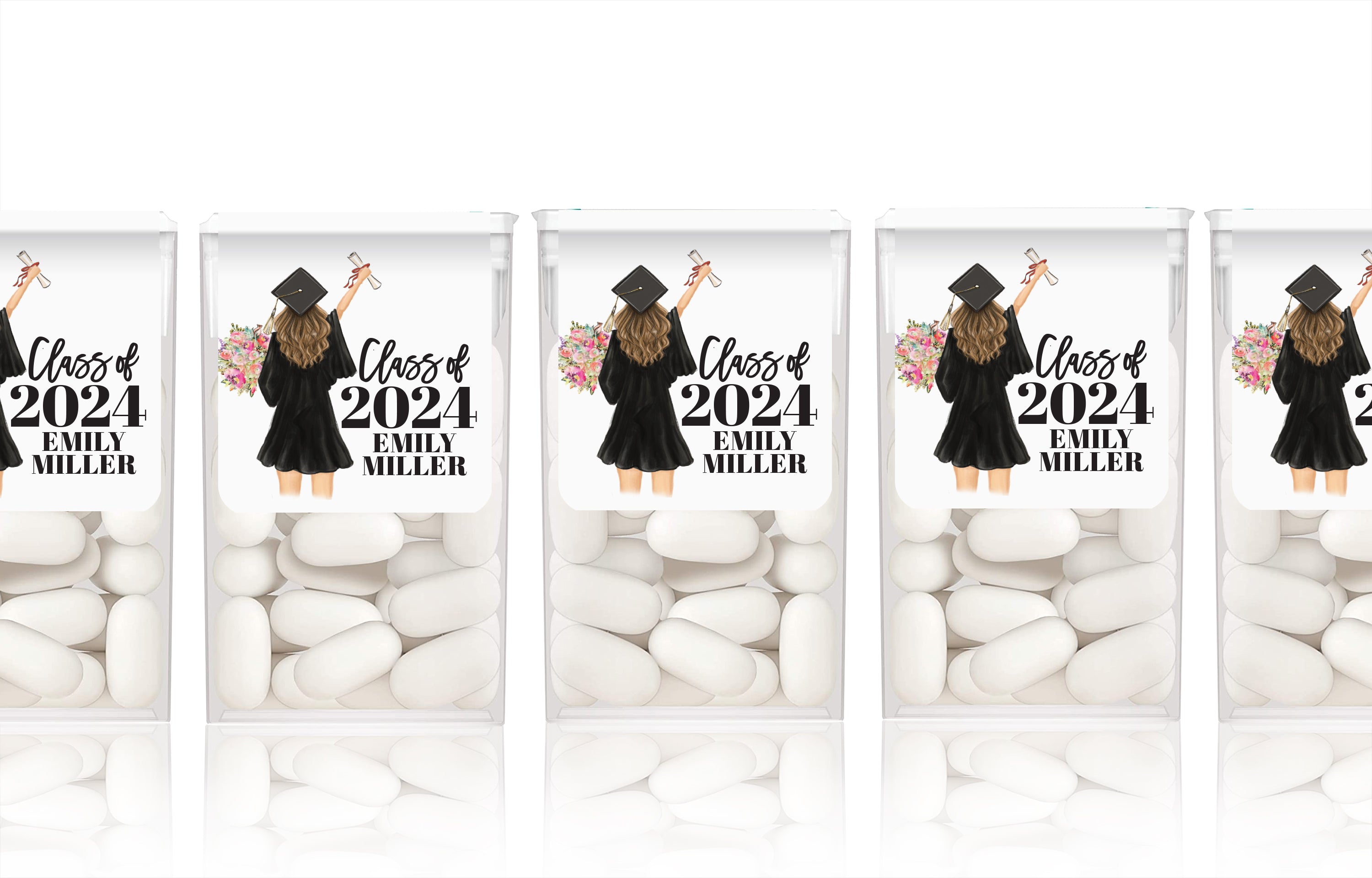 Tic-Tac Labels – Graduation Girl