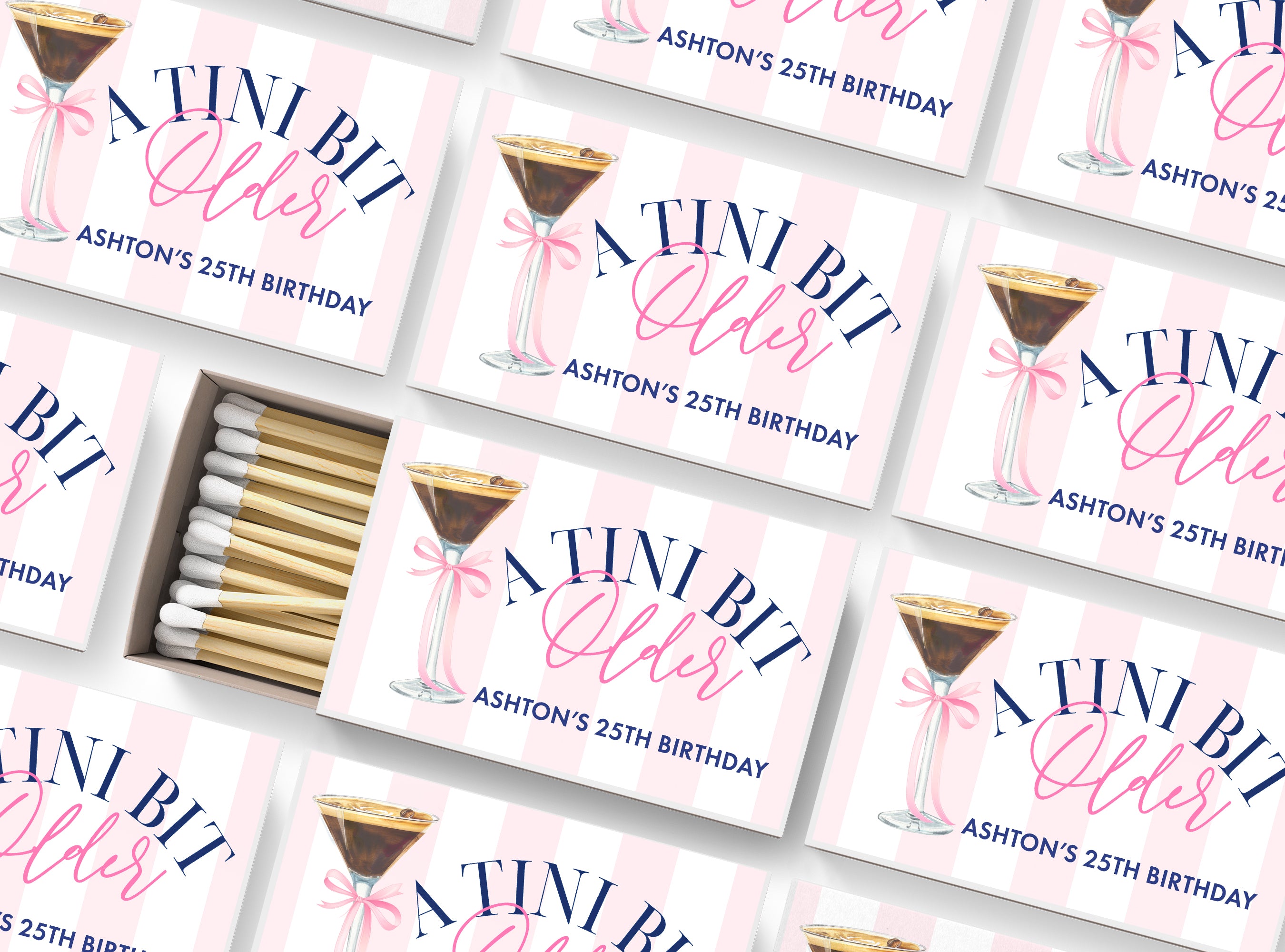 Matches – A Tini Bit Older Espresso Pink Stripes