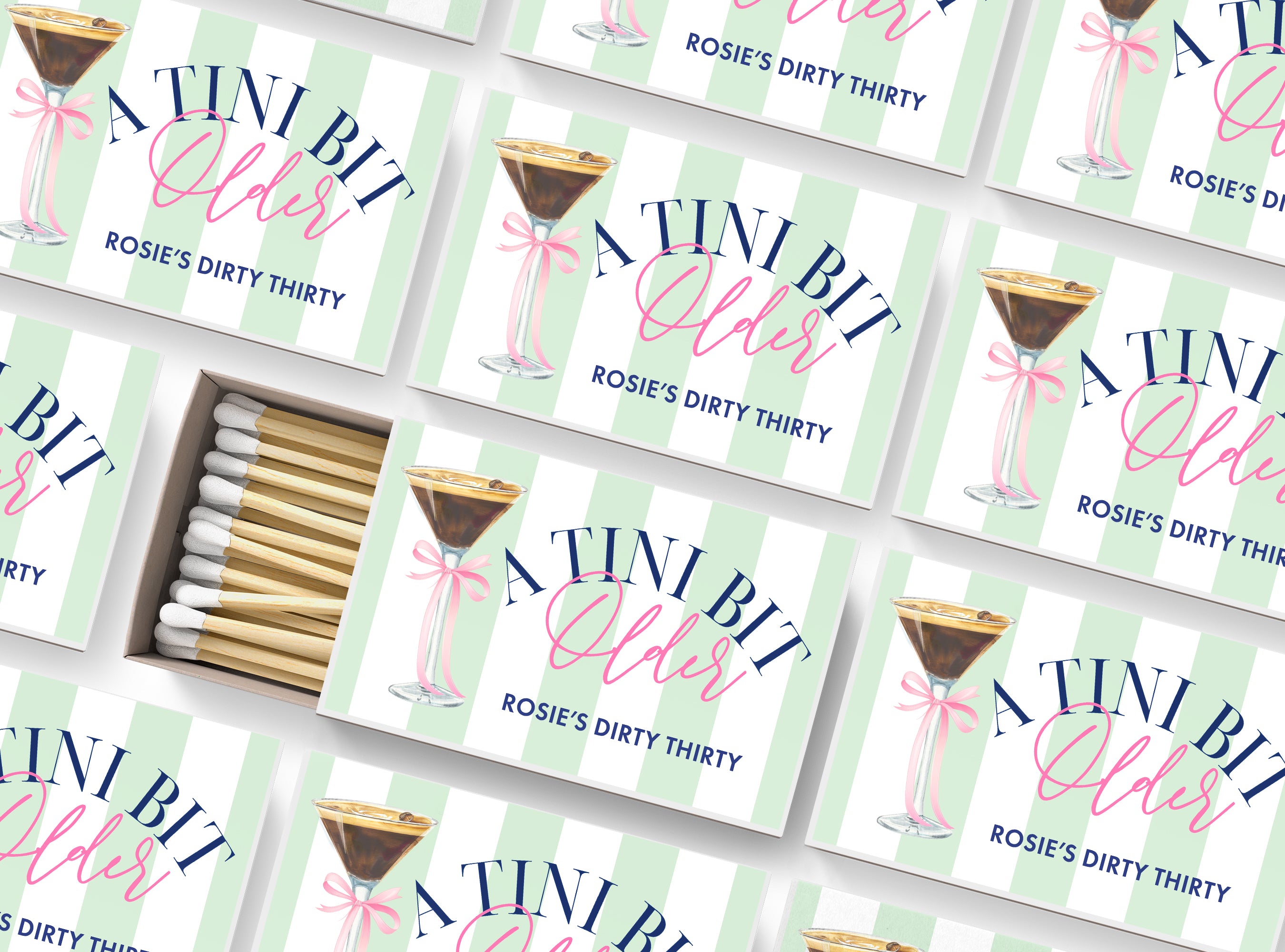 Matches – A Tini Bit Older Espresso Green Stripes