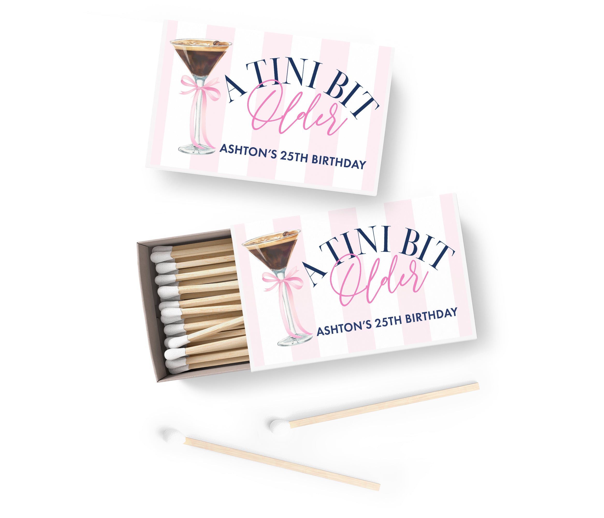 Matches – A Tini Bit Older Espresso Pink Stripes