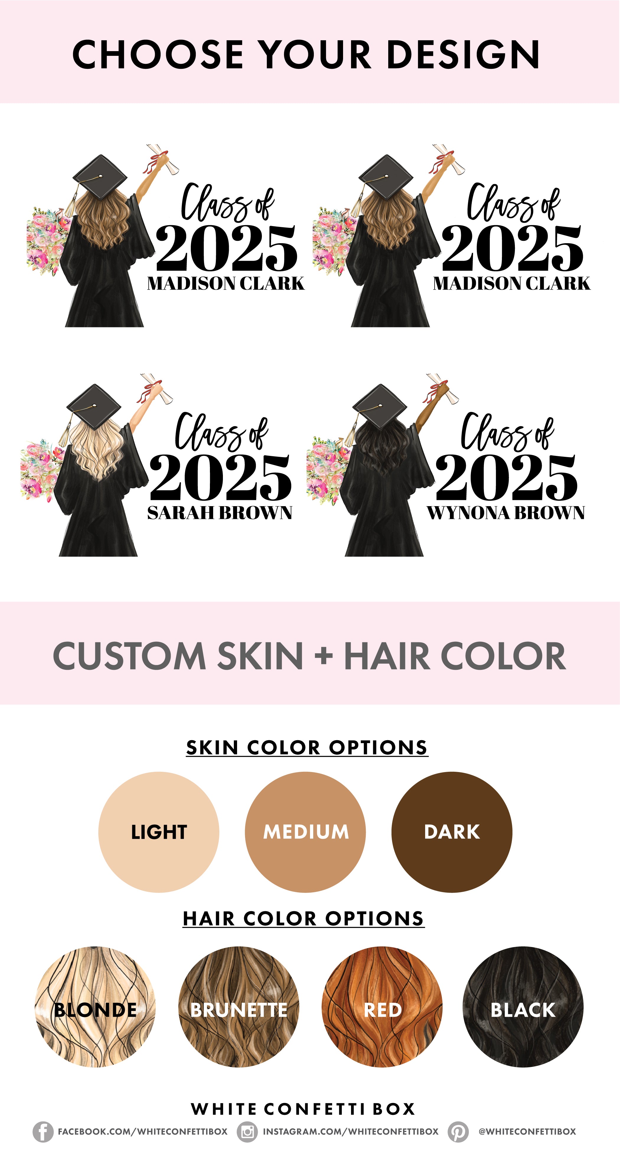 Champagne Labels – Graduation Girl