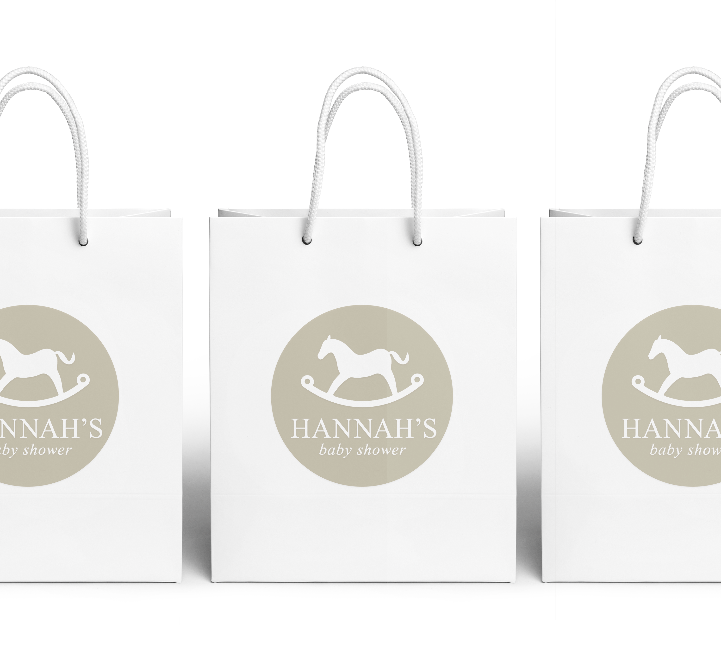 Gift Bag – Rocking Horse – Beige