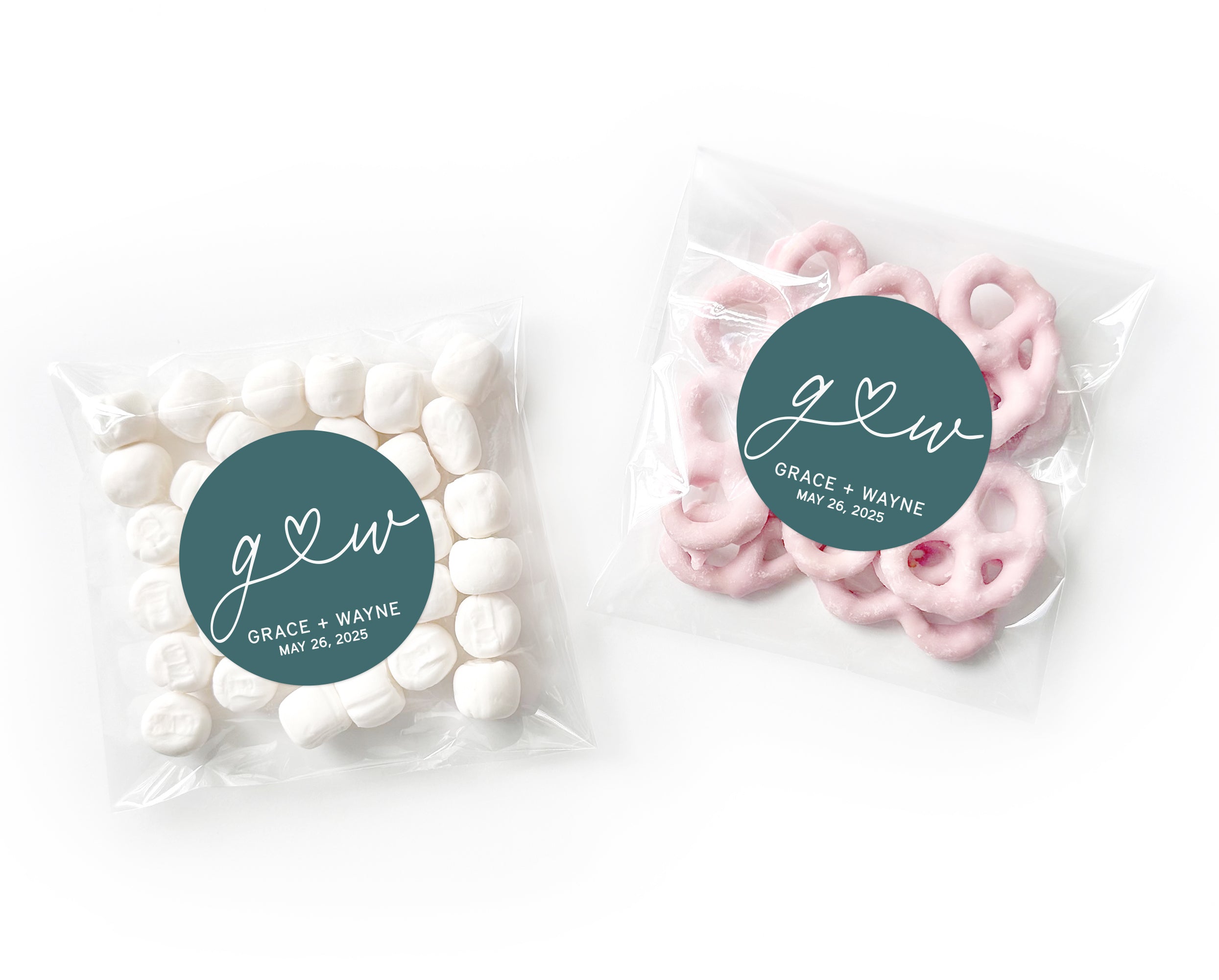 Favor Bags – Heart Initials