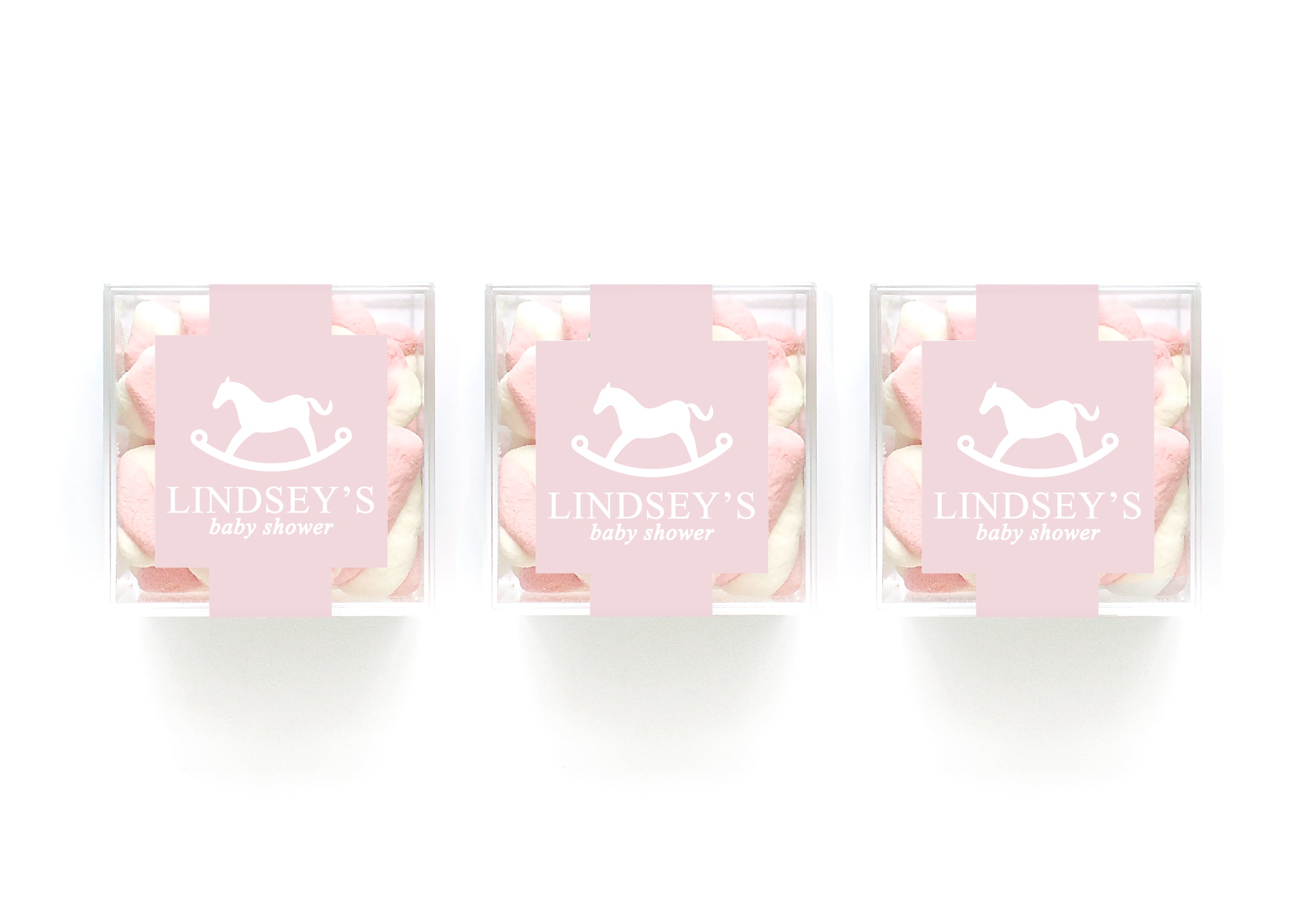 Clear Cubes – Rocking Horse - Pink