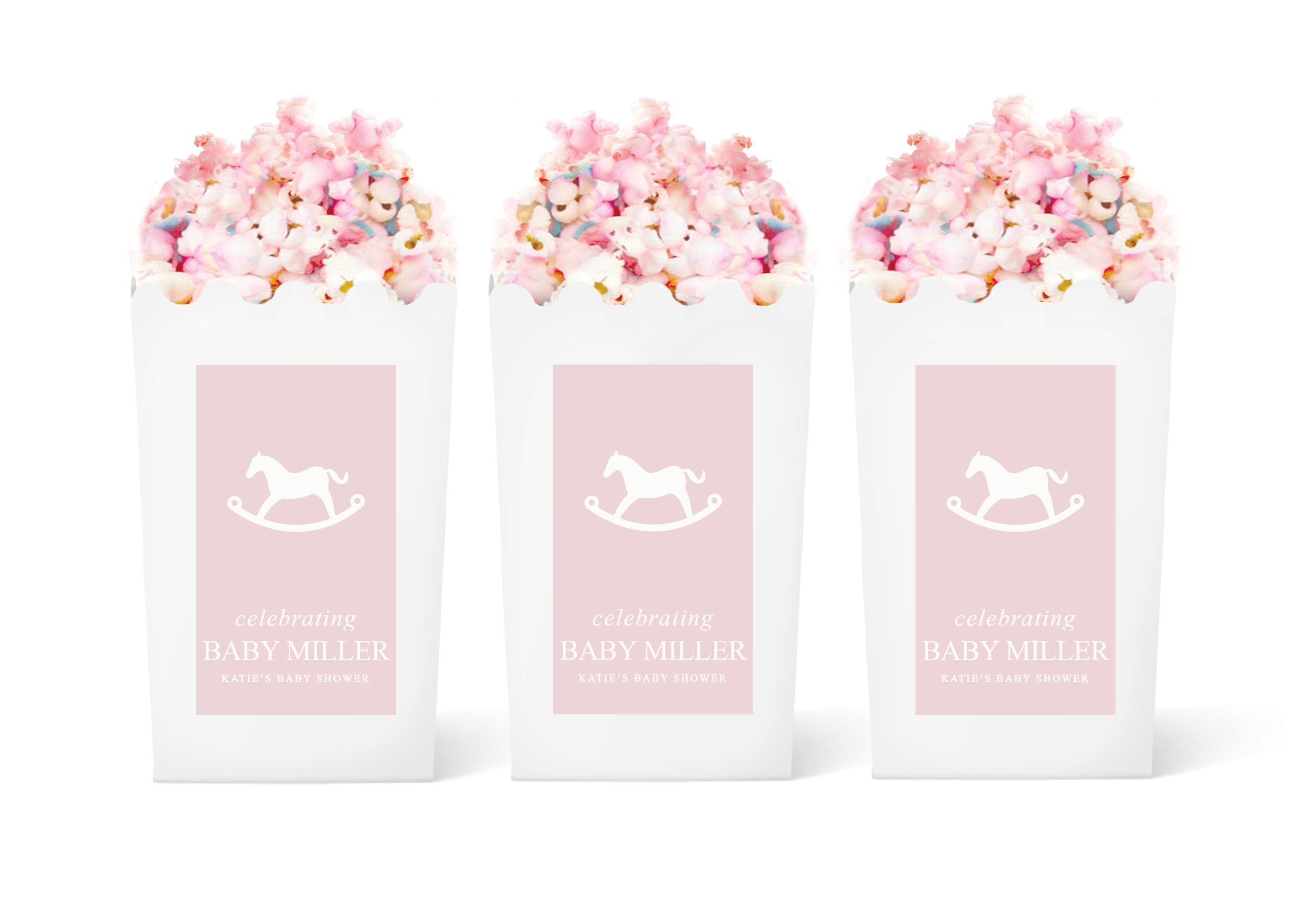 Popcorn Box – Rocking Horse – Pink