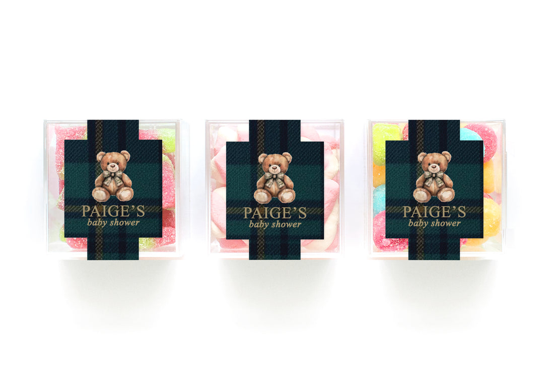 Clear Cubes – Elegant Bear - Plaid