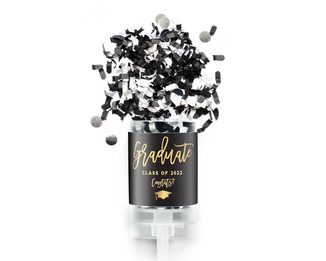 Confetti Poppers – Graduation Gold Glam