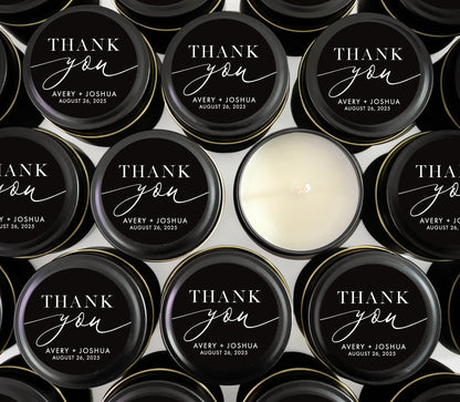 Candles – Thank You – Black