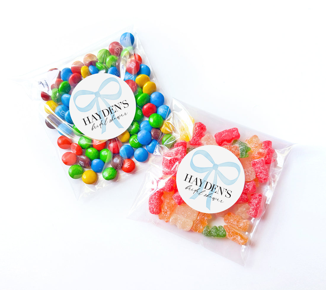 Labels – Bridal Shower Stickers - Bow