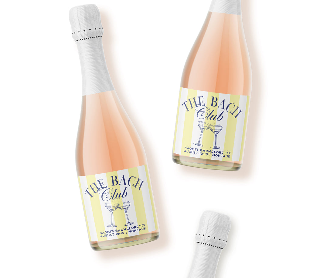 Champagne Labels – Bach Club Yellow & White Coupes