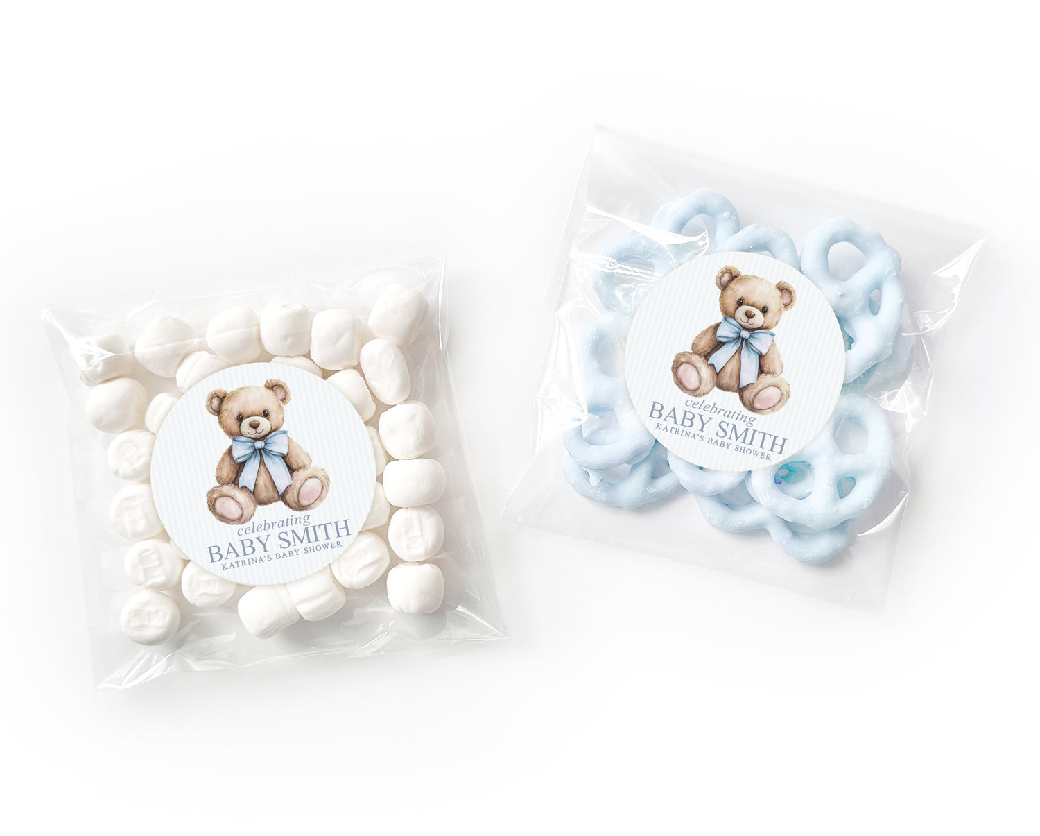 Favor Bags – Elegant Bear Blue