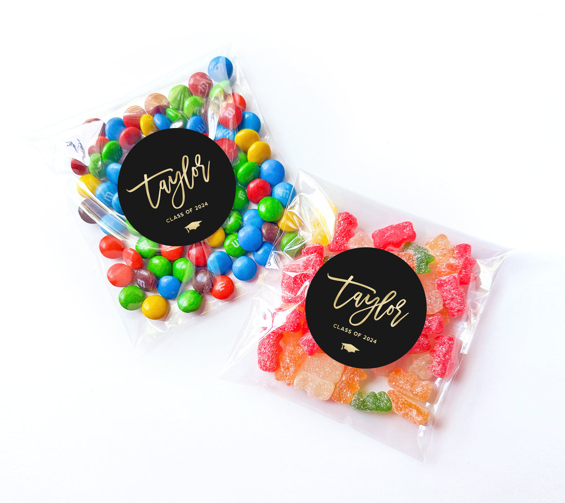 Favor Bags – Graduation Gold Glam