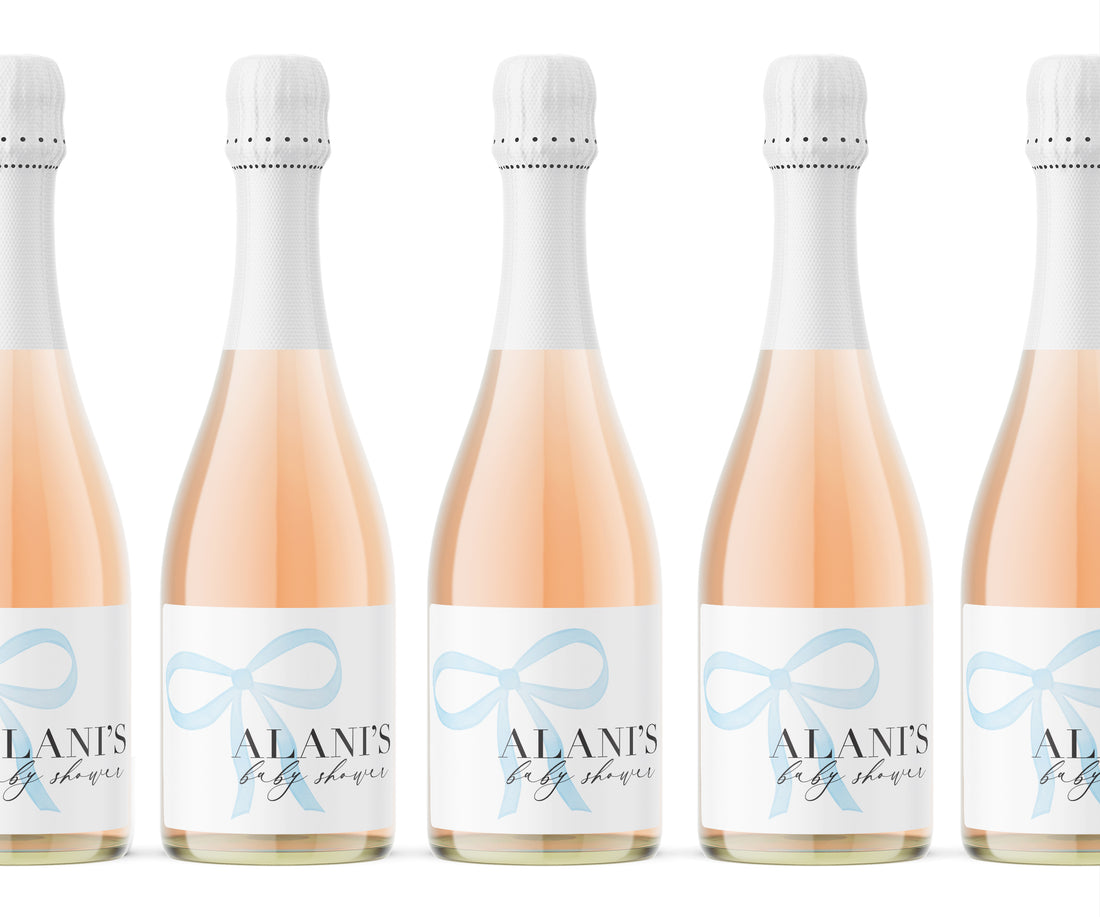Champagne Labels – Baby Bow