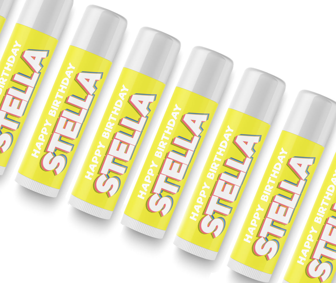 Lip Balm – Birthday Name Yellow