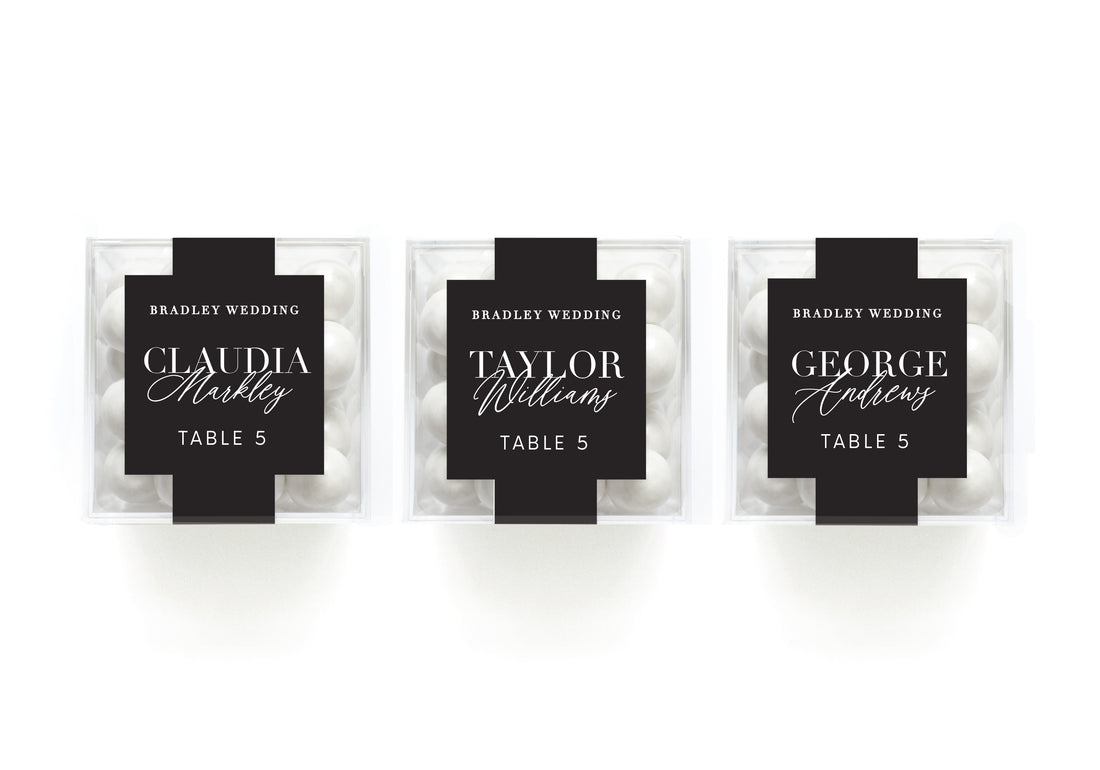 Clear Cubes – Wedding Place Cards